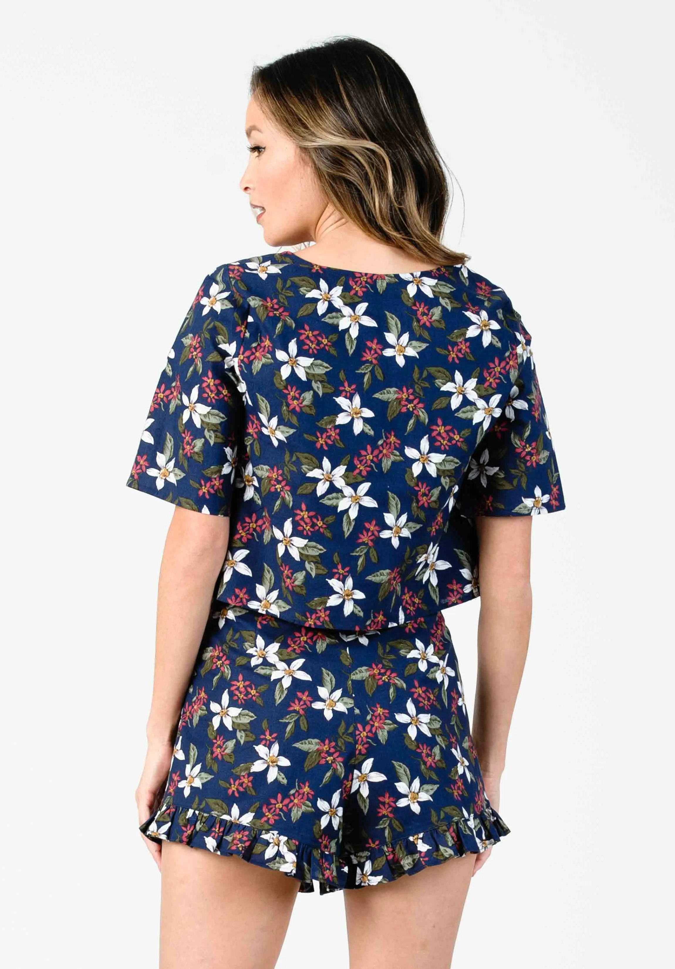 Women's Floral Button Down Top sold by Lucca Couture product image thumbnail 3