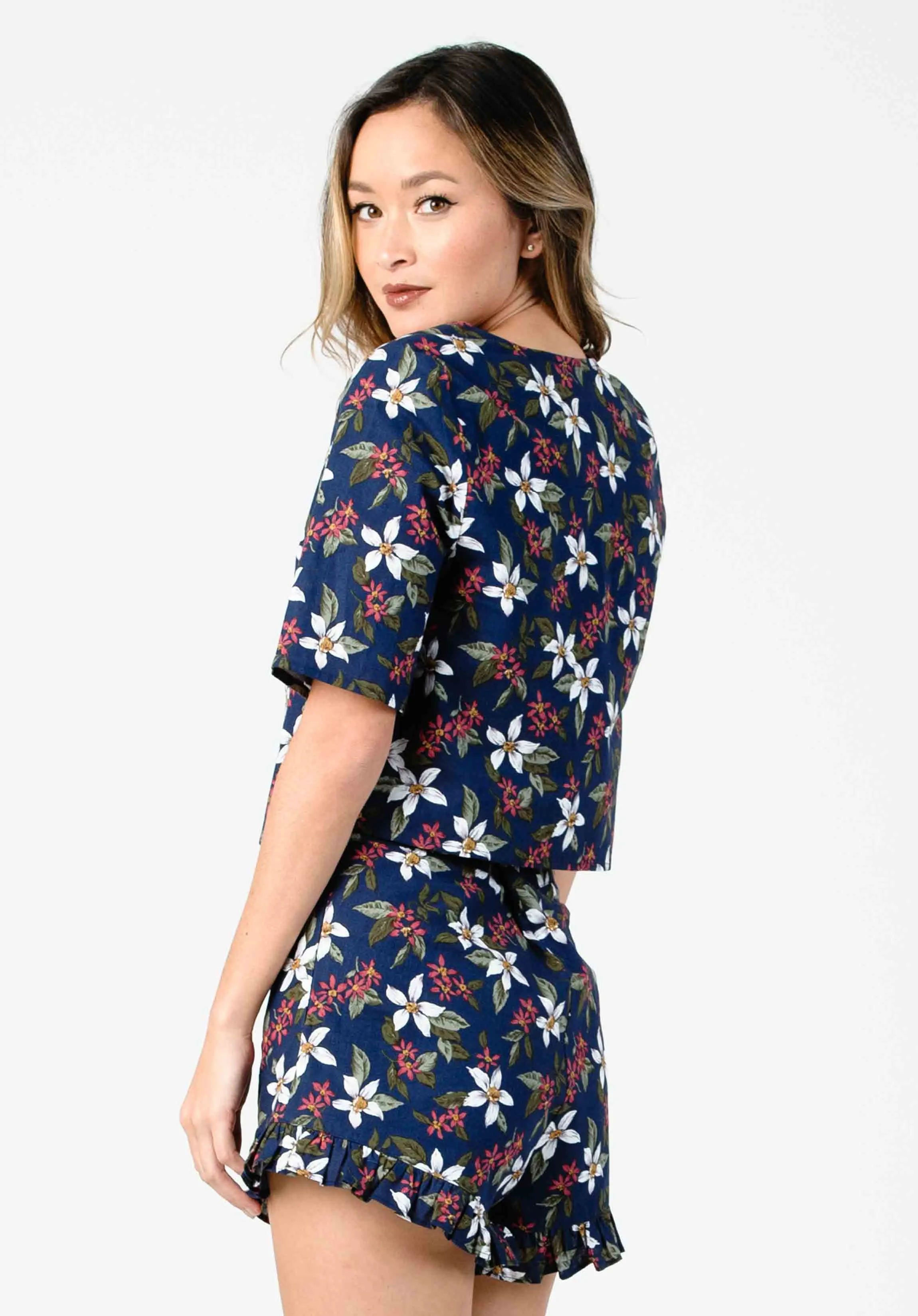 Women's Floral Button Down Top sold by Lucca Couture product image thumbnail 2