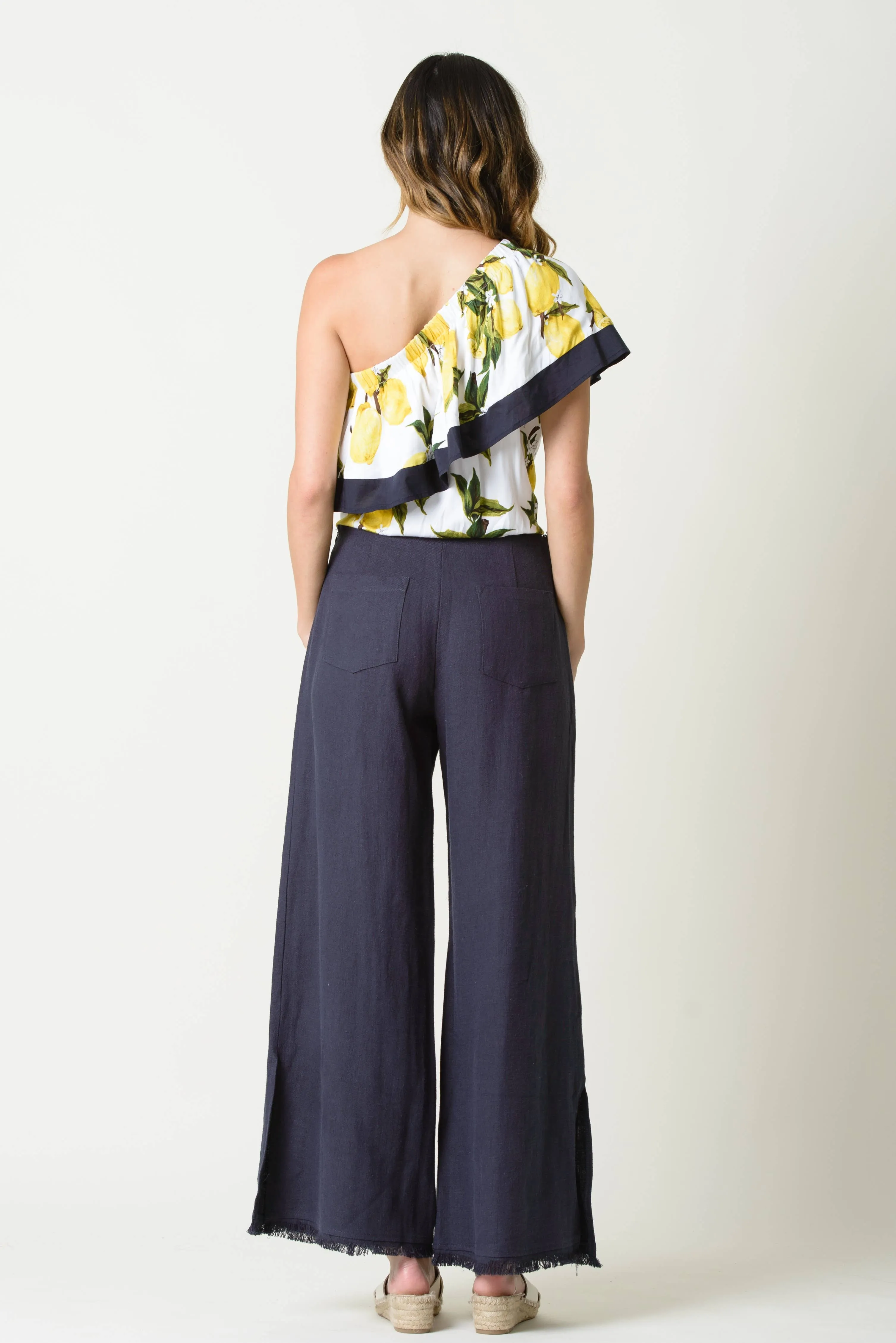 JACQUE ONE SHOULDER TOP-LEMON sold by Lucca Couture product image thumbnail 3