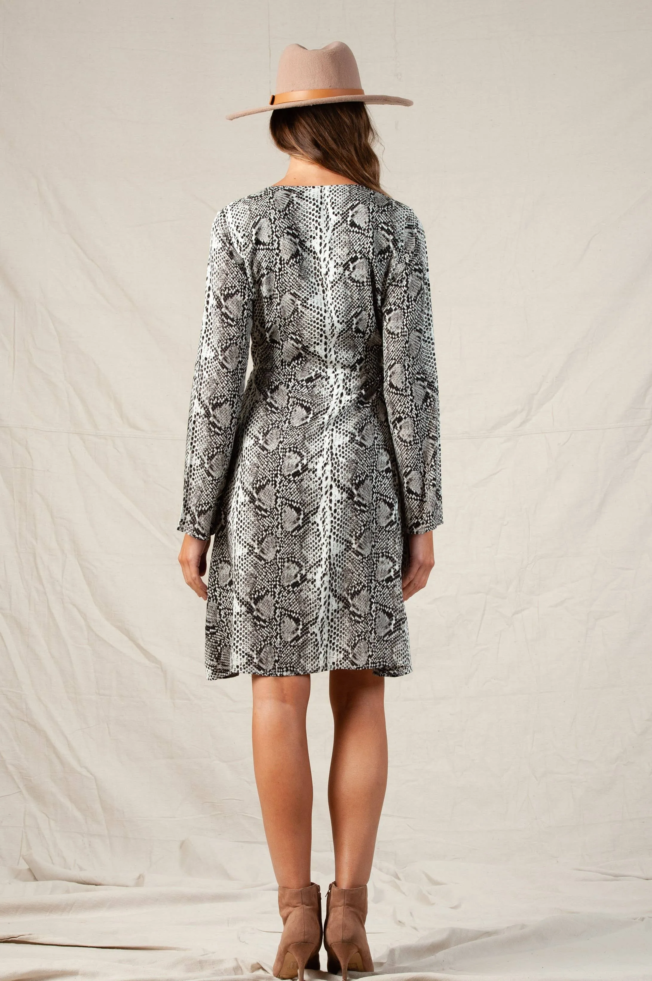HUMPHRY WRAP DRESS-SNAKE sold by Lucca Couture product image thumbnail 3