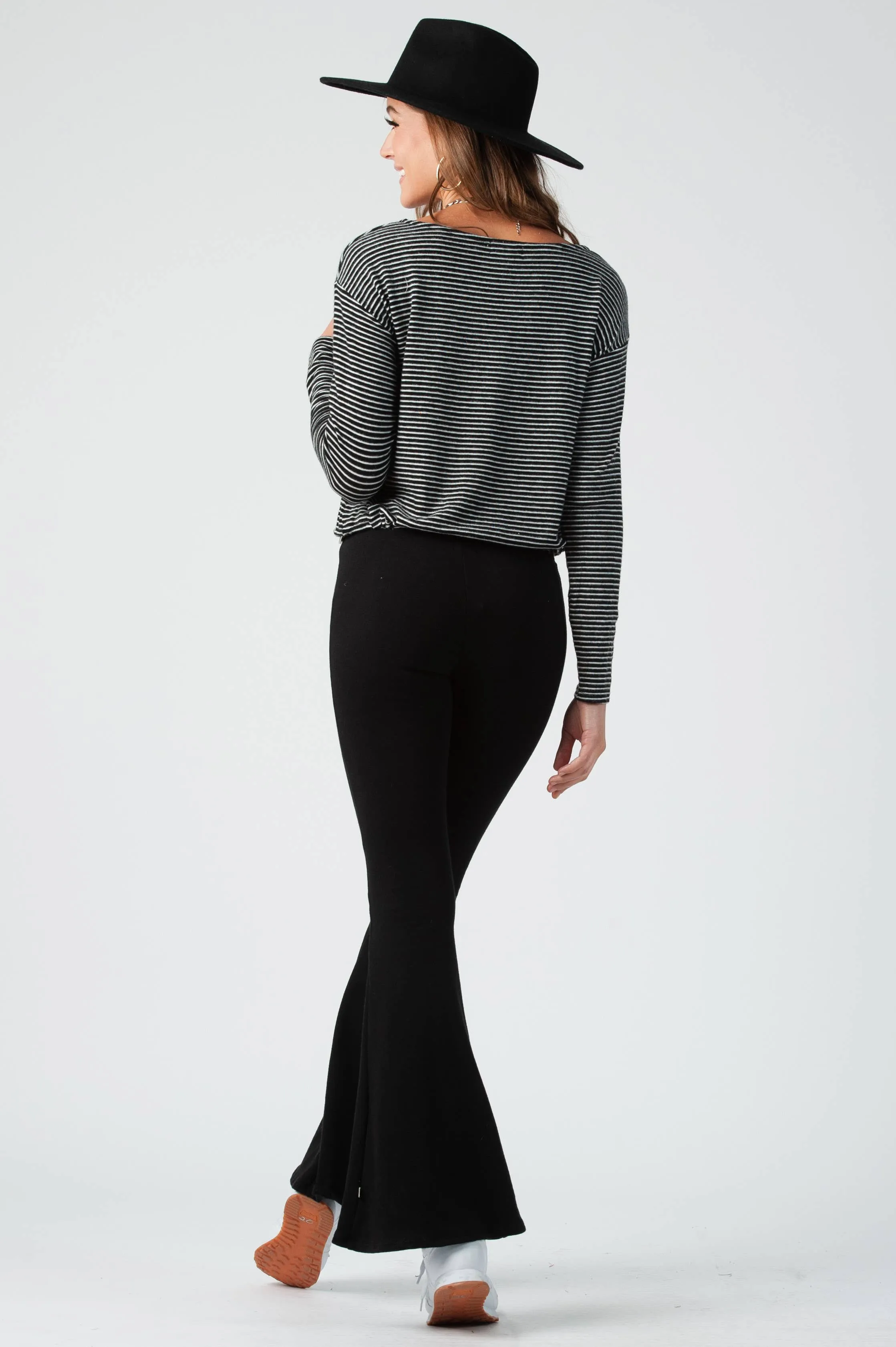 PIE LS DRAWSTRING TOP-BW sold by Lucca Couture product image thumbnail 2