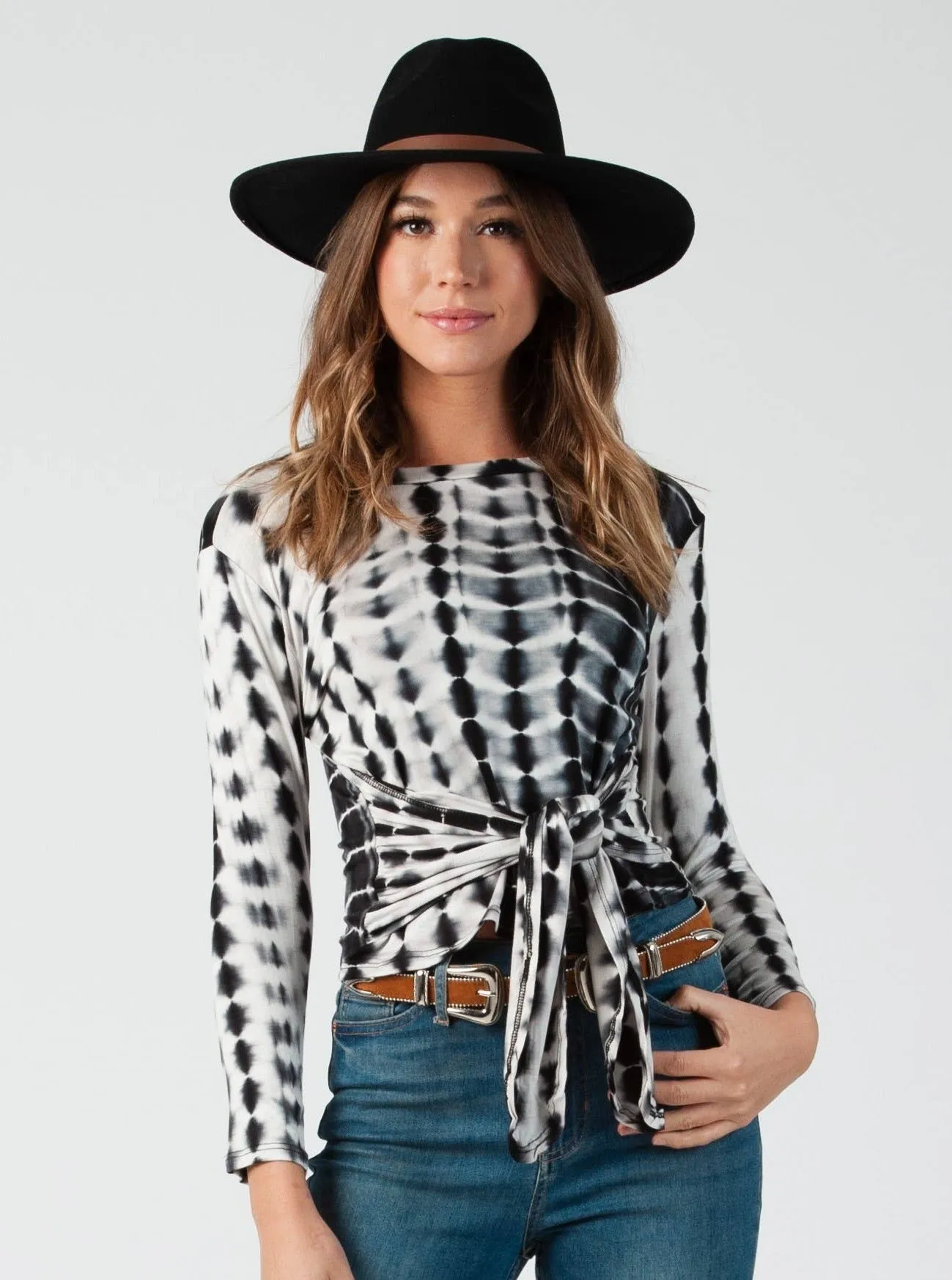 PORTO LS TOP-TIE DYE sold by Lucca Couture