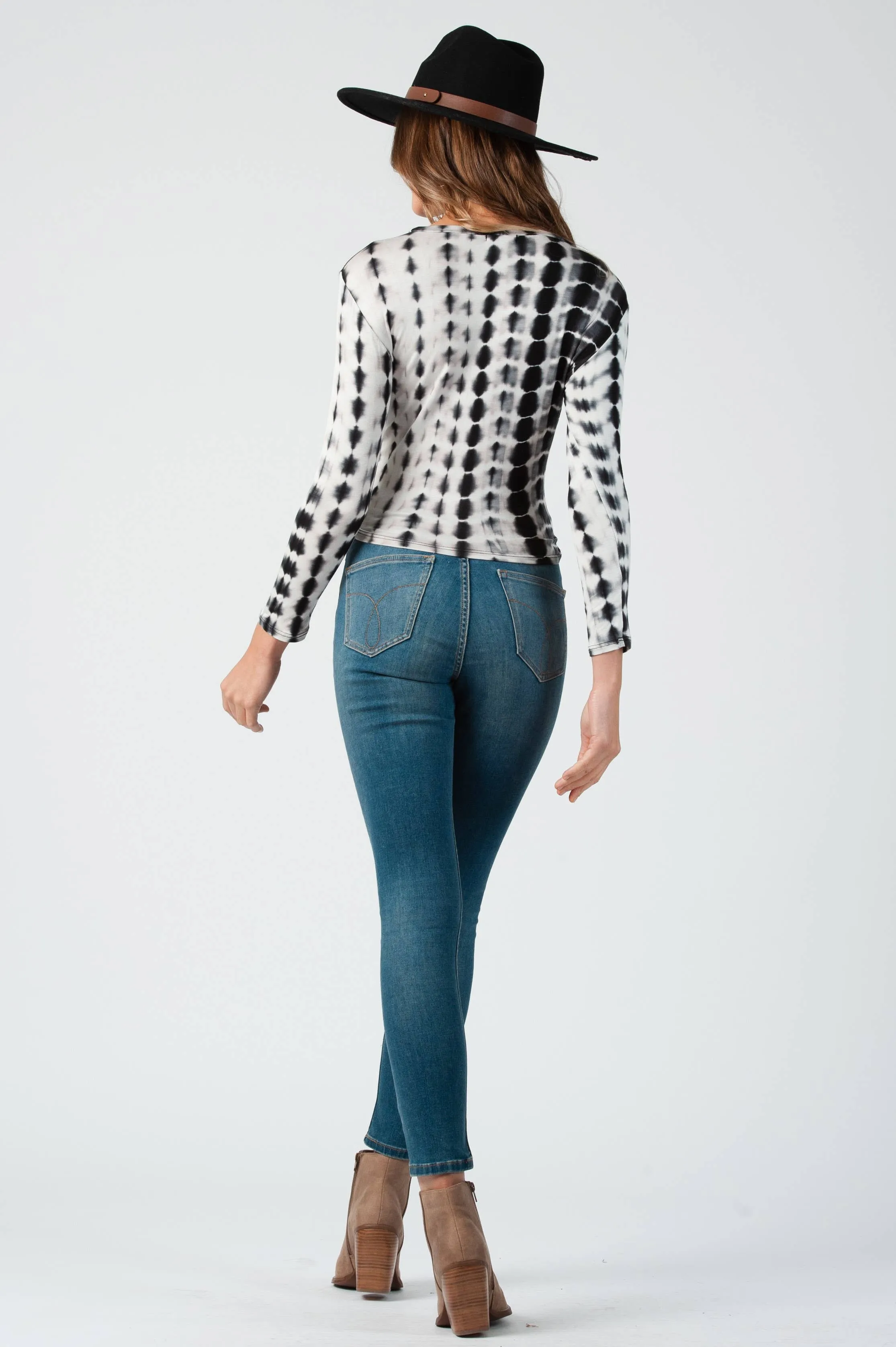 PORTO LS TOP-TIE DYE sold by Lucca Couture product image thumbnail 3