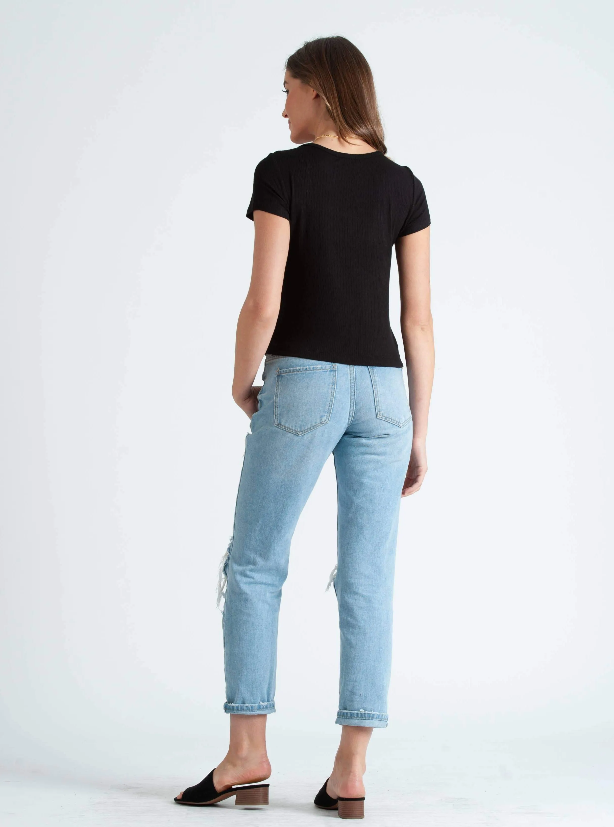 ASHERA TEE-BLACK sold by Lucca Couture product image thumbnail 3