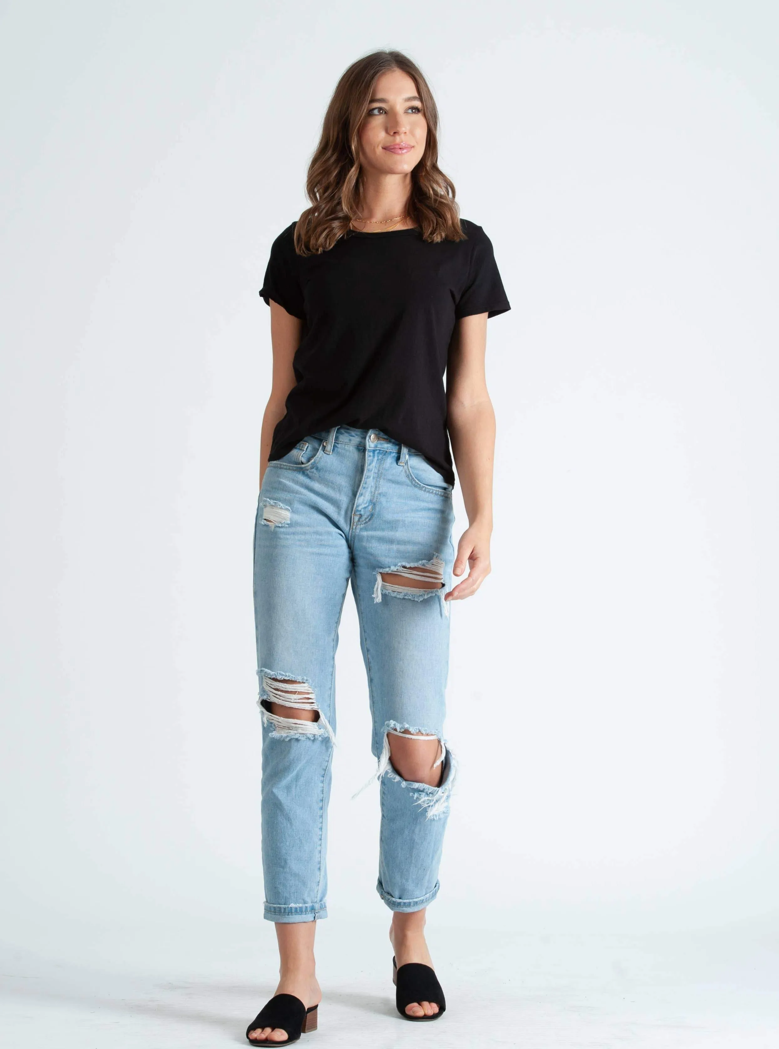 ASHERA TEE-BLACK sold by Lucca Couture product image thumbnail 4