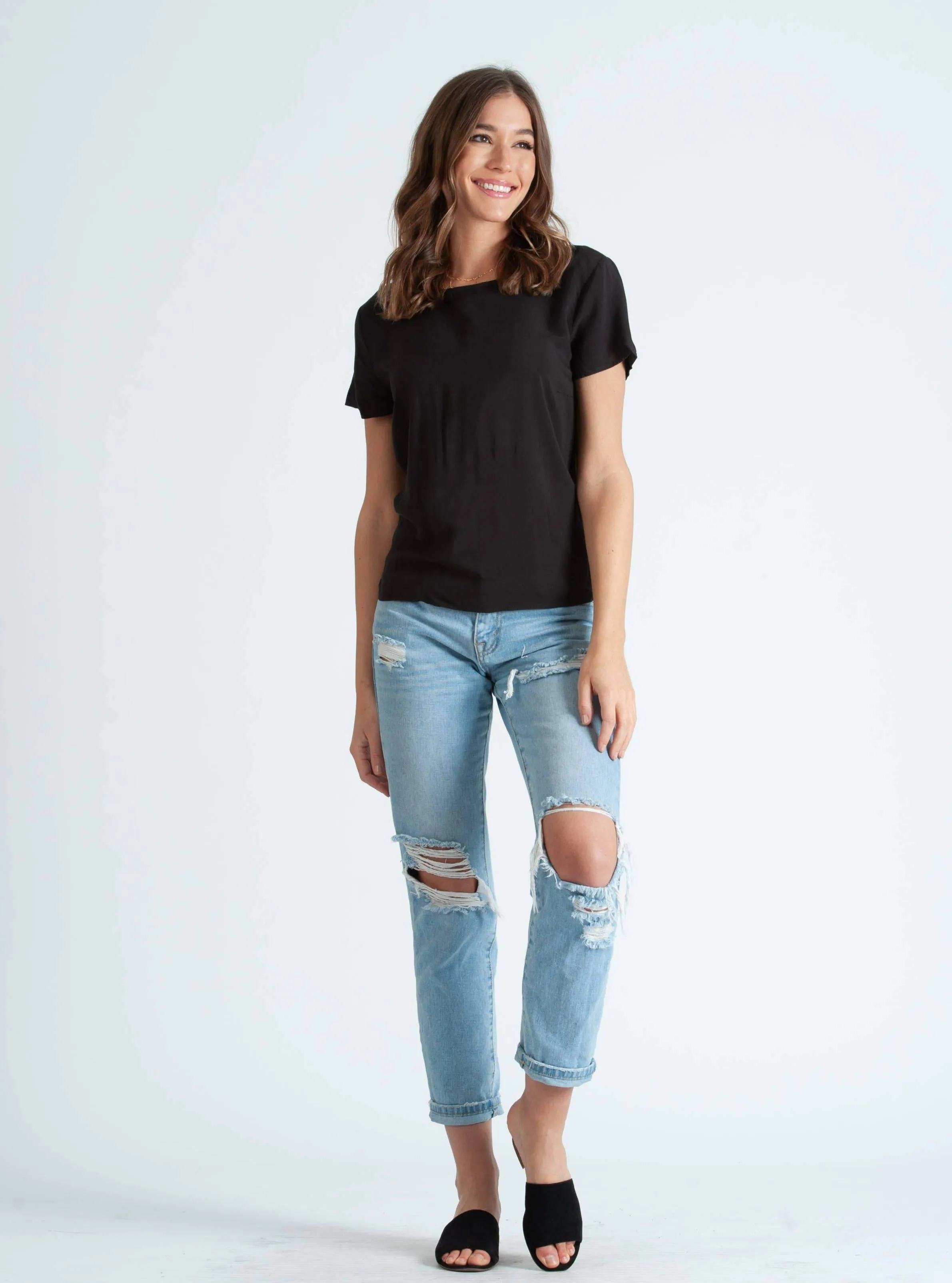 ASHERA TEE-BLACK sold by Lucca Couture product image thumbnail 2