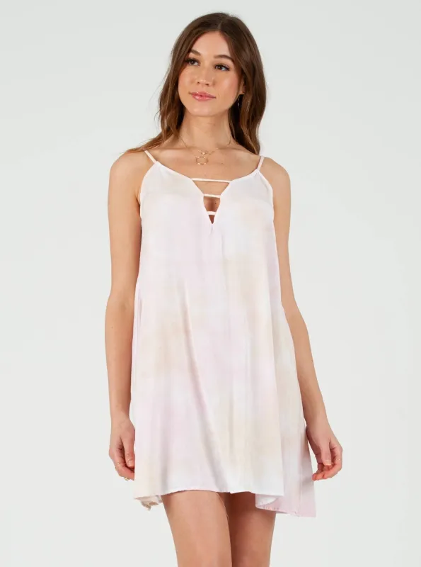 LANNA TIE DETAIL SLIP DRESS-COTTON CANDY sold by Lucca Couture
