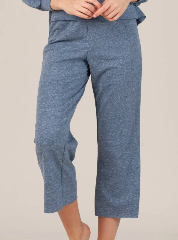 AUBRETTE CROPPED SWEATPANT-BLUE sold by Lucca Couture