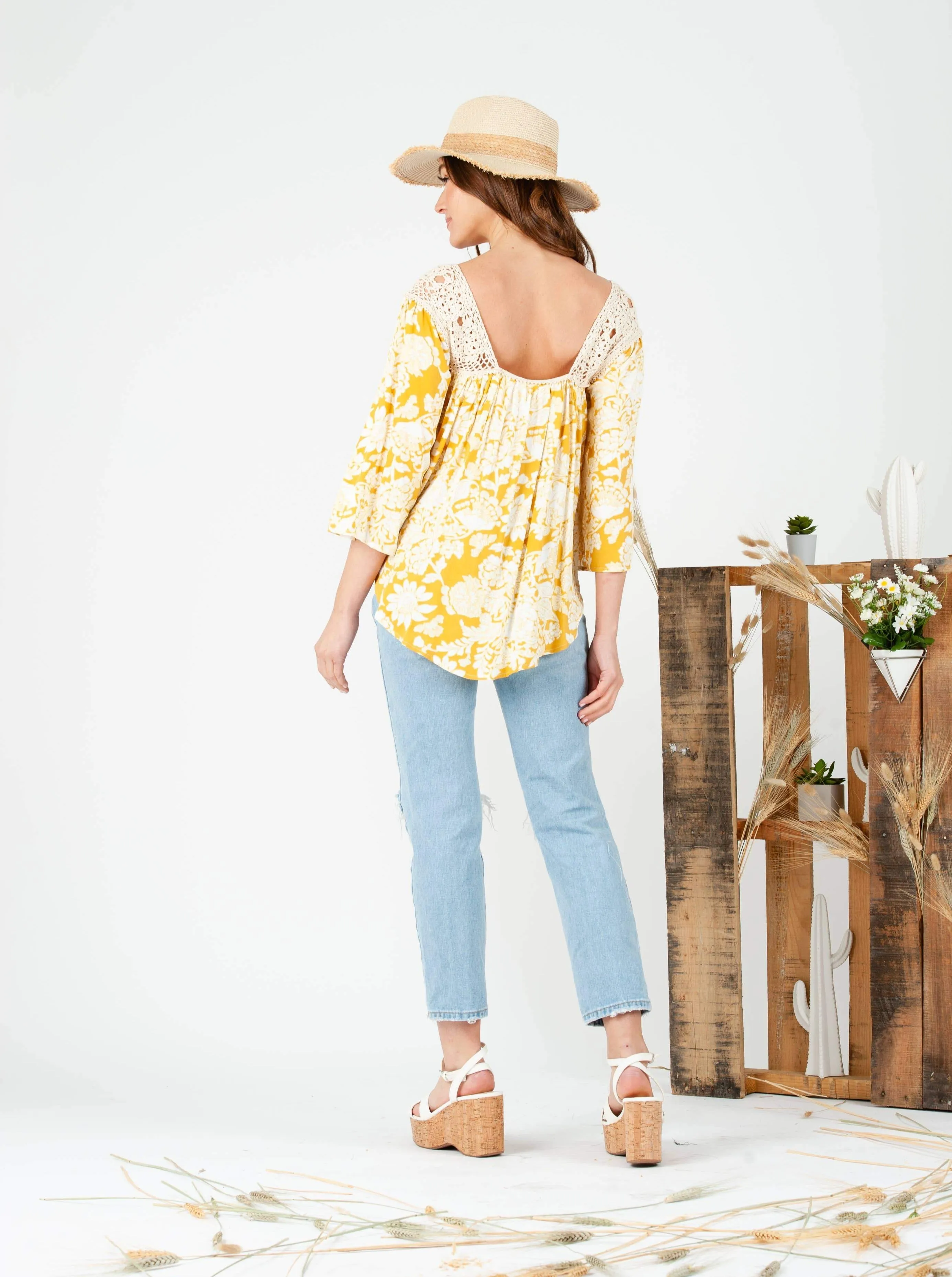 PRANA CHROCHET TRIM TOP-SUNNY sold by Lucca Couture product image thumbnail 4