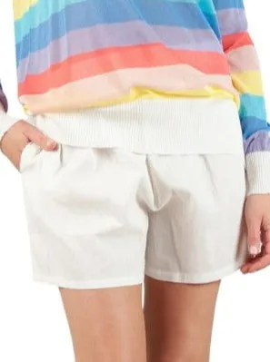 BAHAMA MAMA LINEN SHORTS-WHITE sold by Lucca Couture