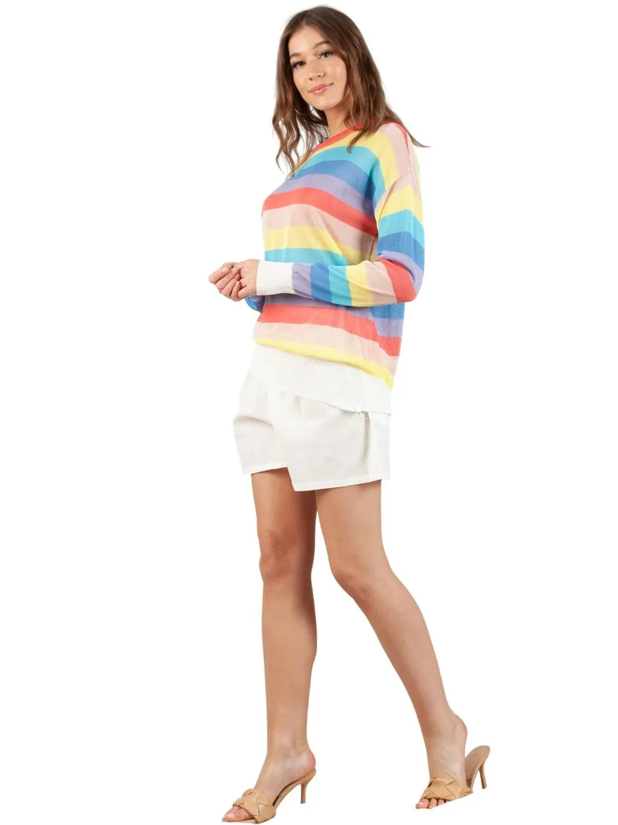 BAHAMA MAMA LINEN SHORTS-WHITE sold by Lucca Couture product image thumbnail 3