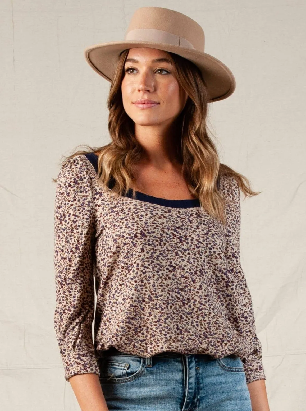 LAURIE TOP-IVORY RASP sold by Lucca Couture