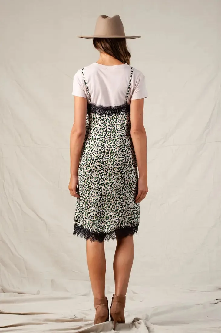 ASTRID DITSY SLIP DRESS-NAVY sold by Lucca Couture product image thumbnail 4