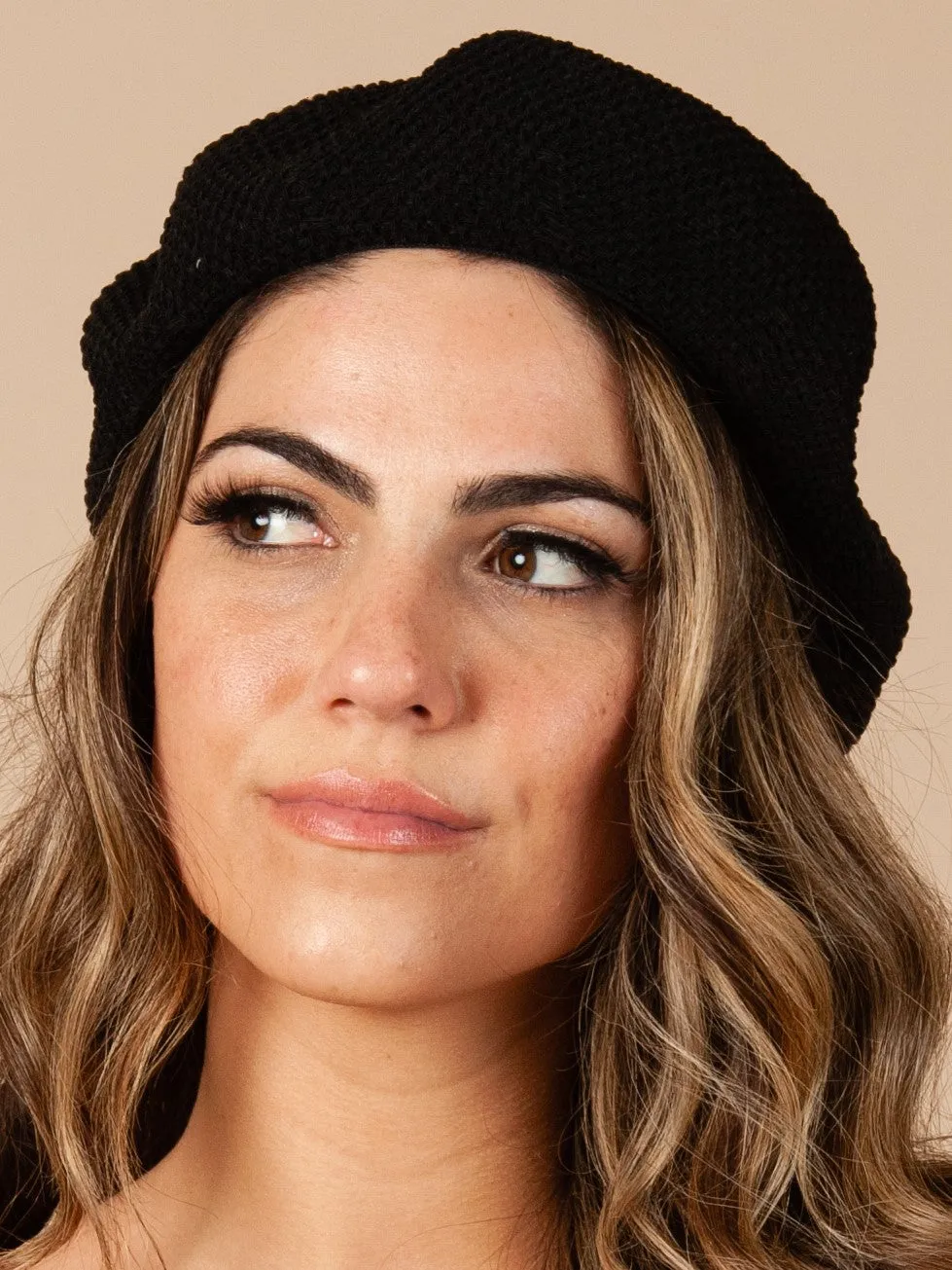 ANGELIQUE BERET-BLACK sold by Lucca Couture