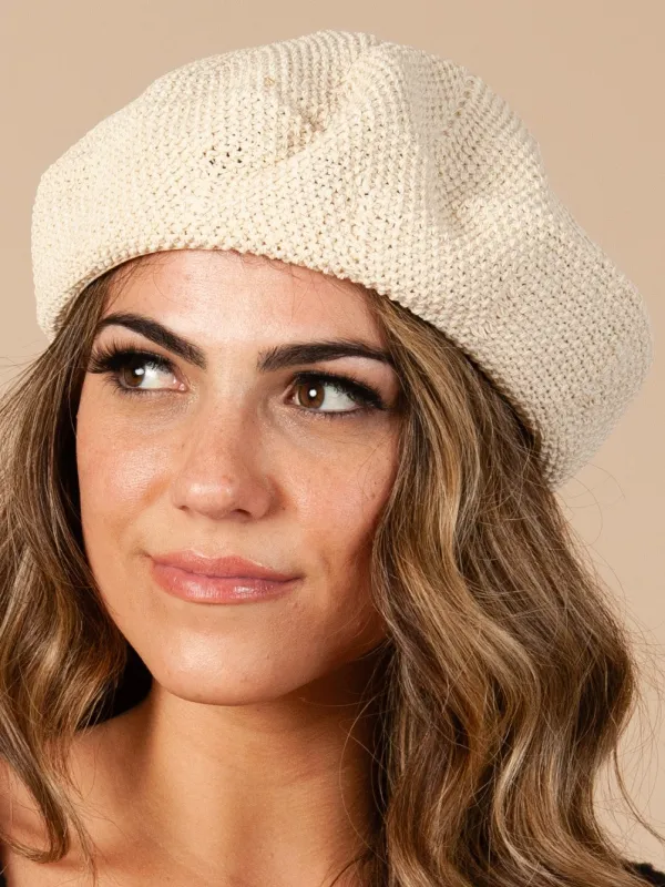 ANGELIQUE BERET-BEIGE sold by Lucca Couture