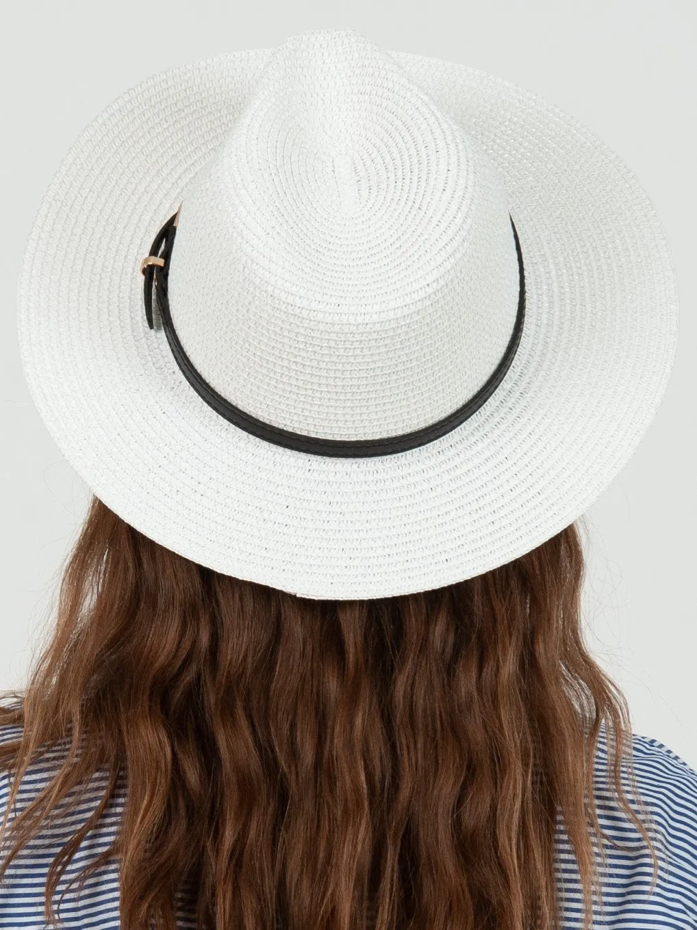 MOONDOGIE STRAW FEDORA-WHITE sold by Lucca Couture product image thumbnail 3