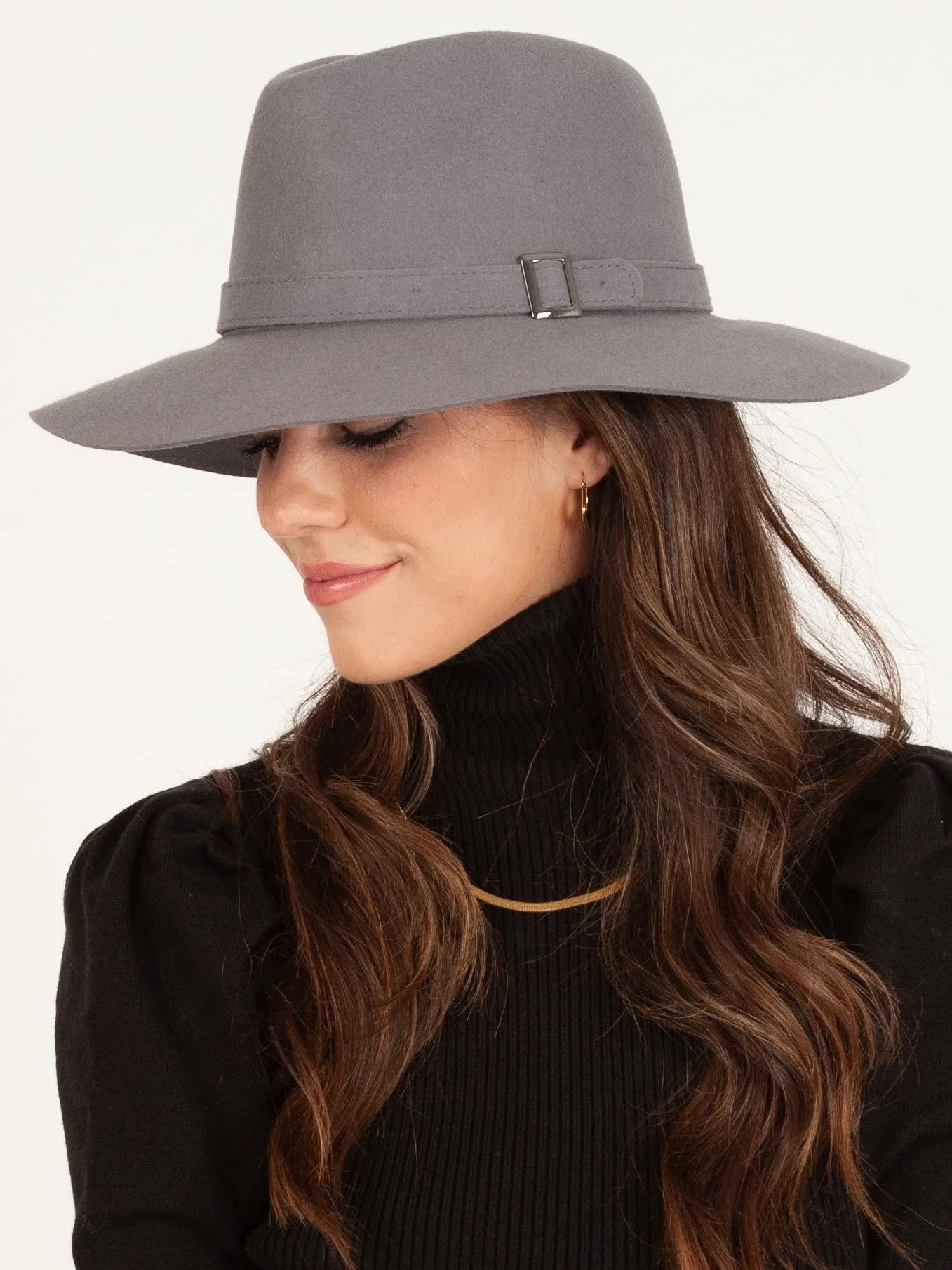 MARSEILLE BUCKLE TRIM WOOL FEDORA sold by Lucca Couture product image thumbnail 2