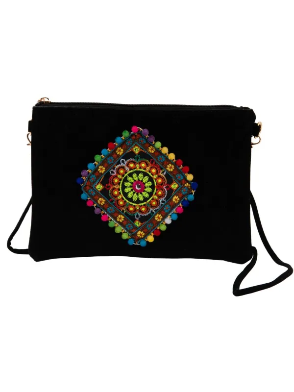 CHUMASH PURSE-BLACK sold by Lucca Couture