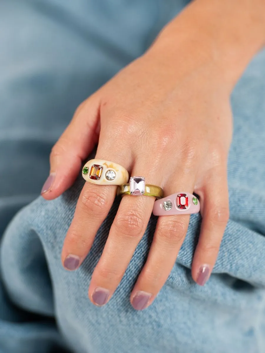 LOURDES RESIN RING sold by Lucca Couture