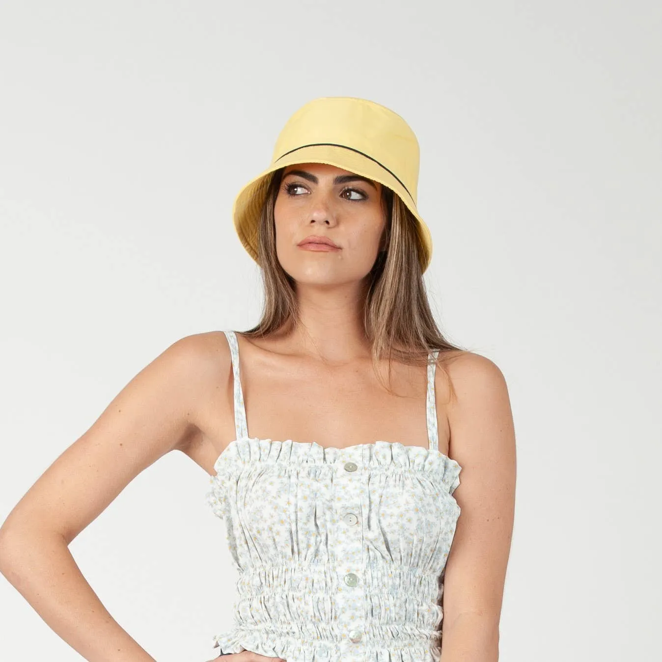 VIVA BUCKET HAT-CANARY sold by Lucca Couture product image thumbnail 2