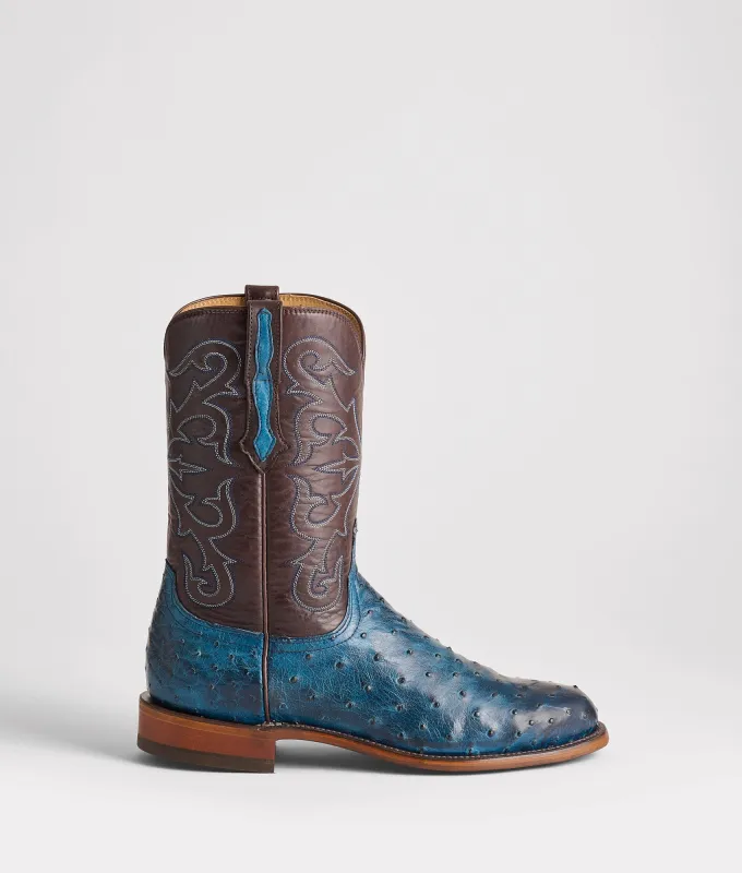 Hudson :: Navy + Chocolate made by Lucchese