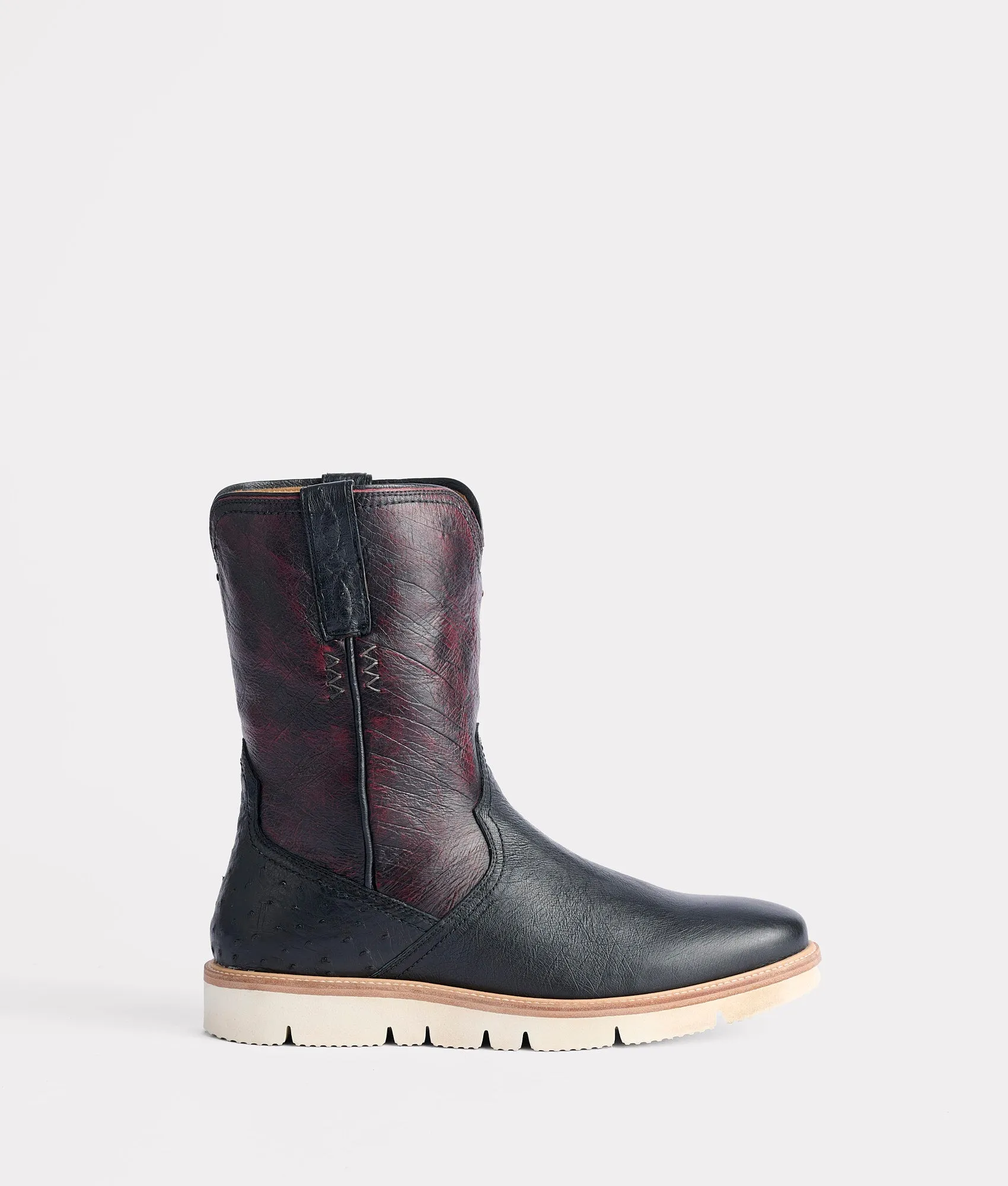 Ridgeline Exotic Pull On :: Black sold by Lucchese