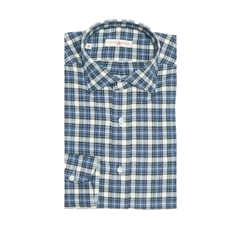 Spread Collar Soft Shirt made by Luciano Barbera
