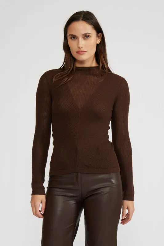 Martin Knit Top - Espresso made by Lucy Paris