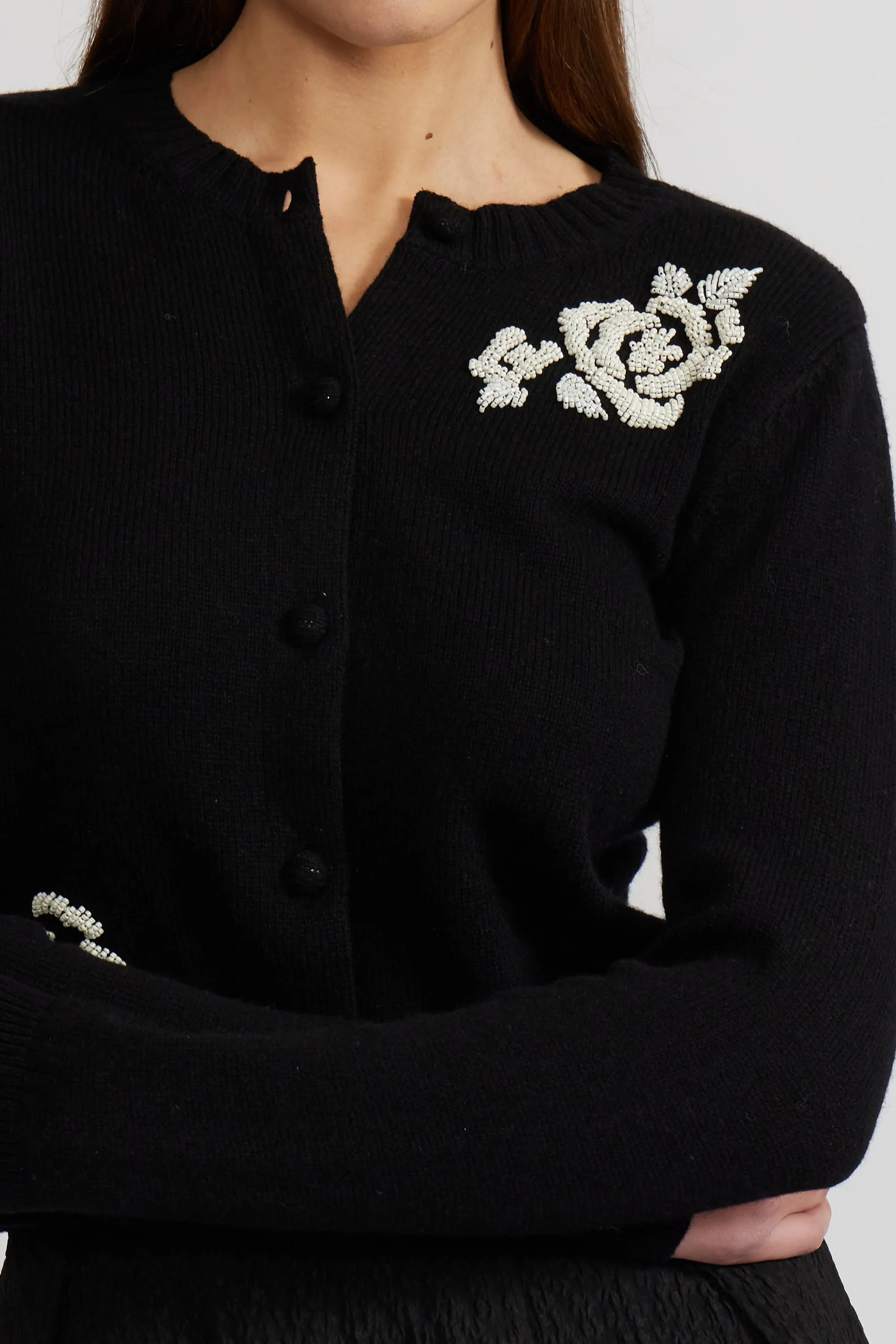 Nilda Beaded Cardigan - Black sold by Lucy Paris product image thumbnail 3