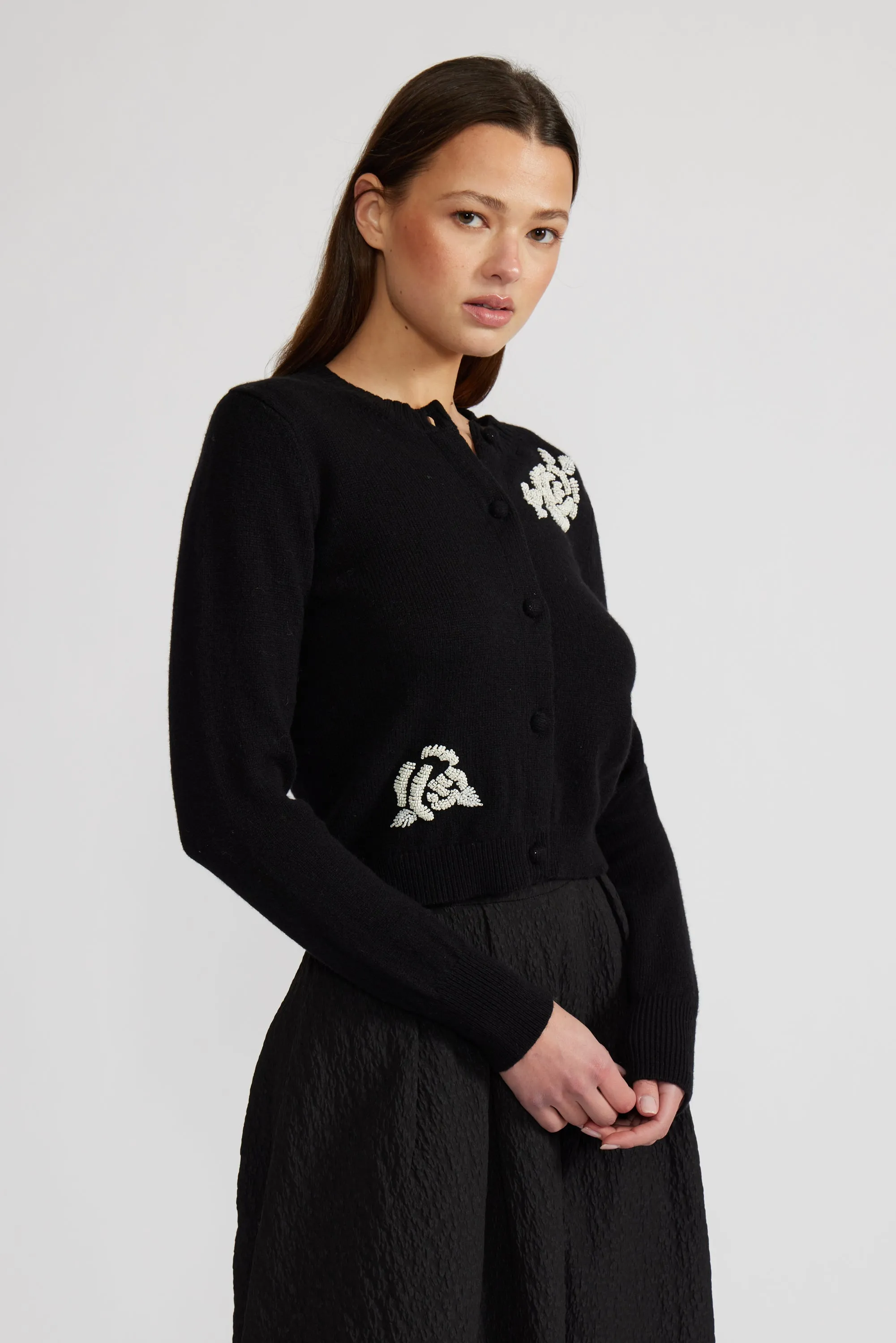 Nilda Beaded Cardigan - Black sold by Lucy Paris product image thumbnail 2