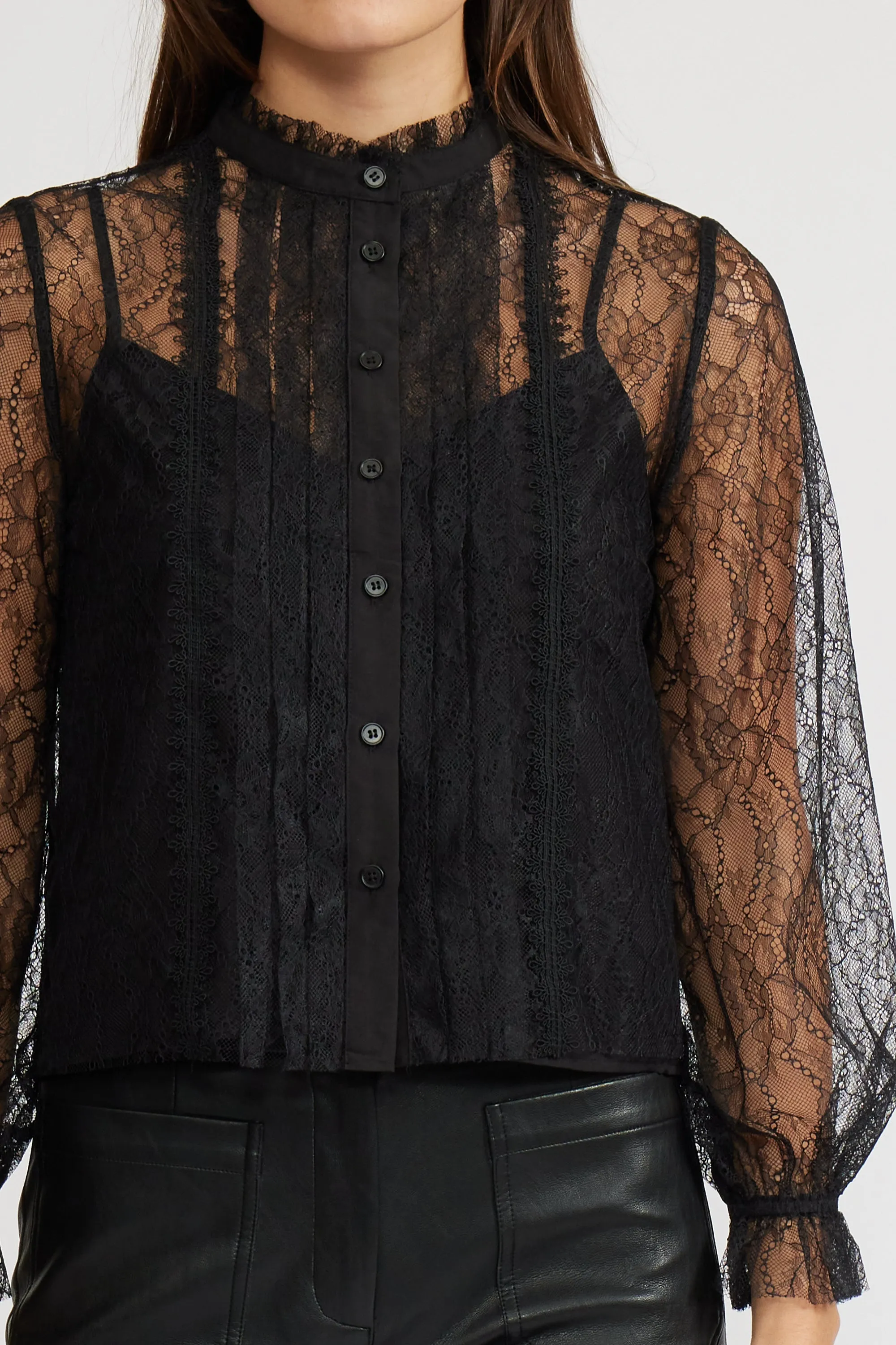 Lizette Lace Top - Black sold by Lucy Paris product image thumbnail 3