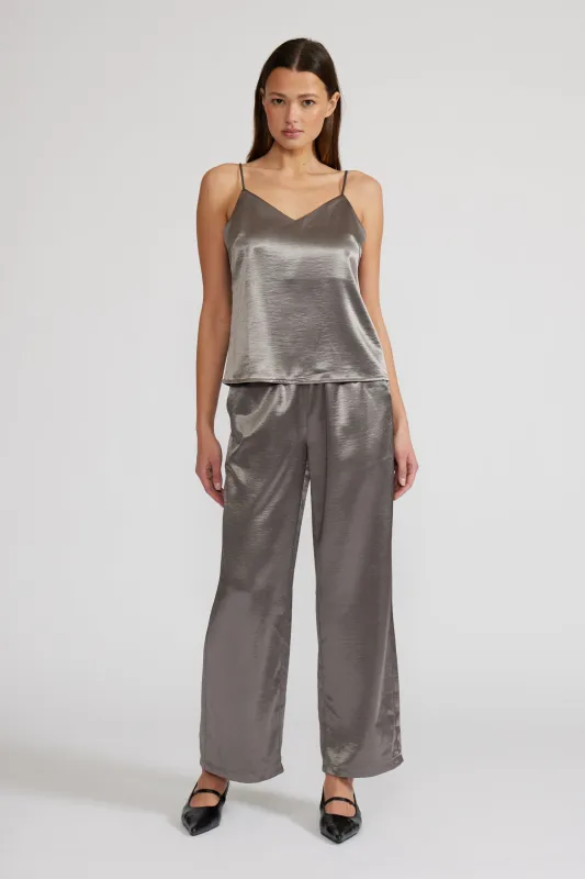 Jillian Relaxed Pant - Pewter sold by Lucy Paris