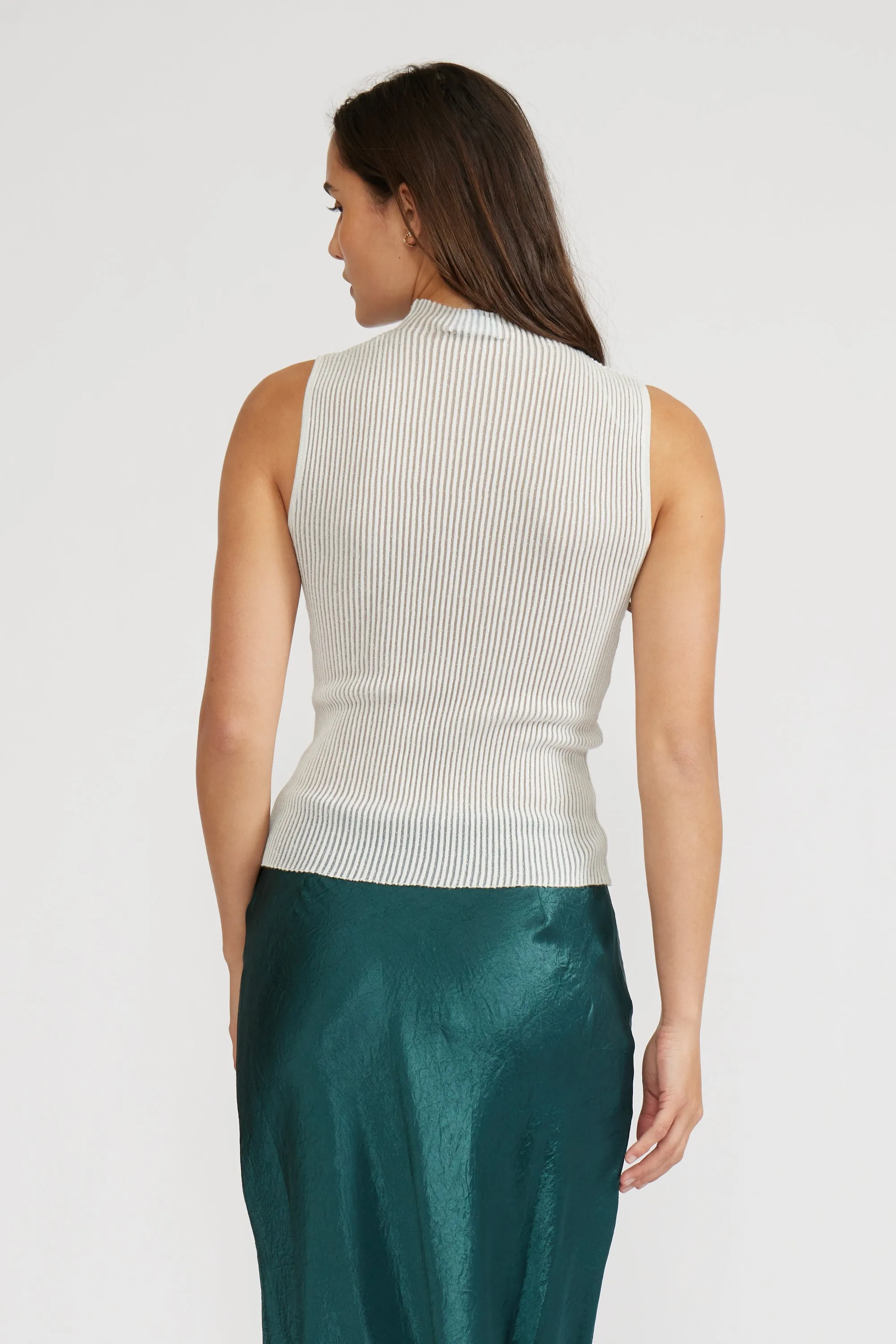 Hilty Mockneck Top - Silver sold by Lucy Paris product image thumbnail 5