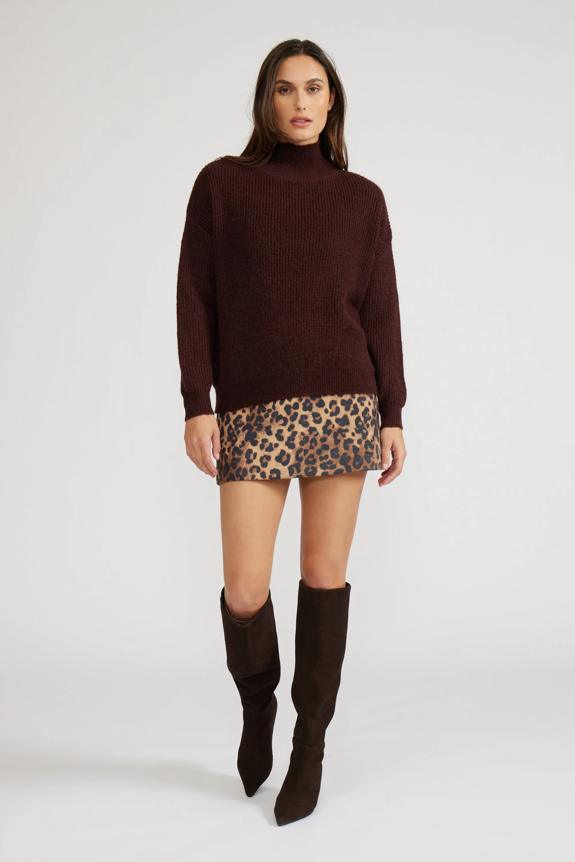 Sicily Mini Skirt - Leopard sold by Lucy Paris product image thumbnail 2