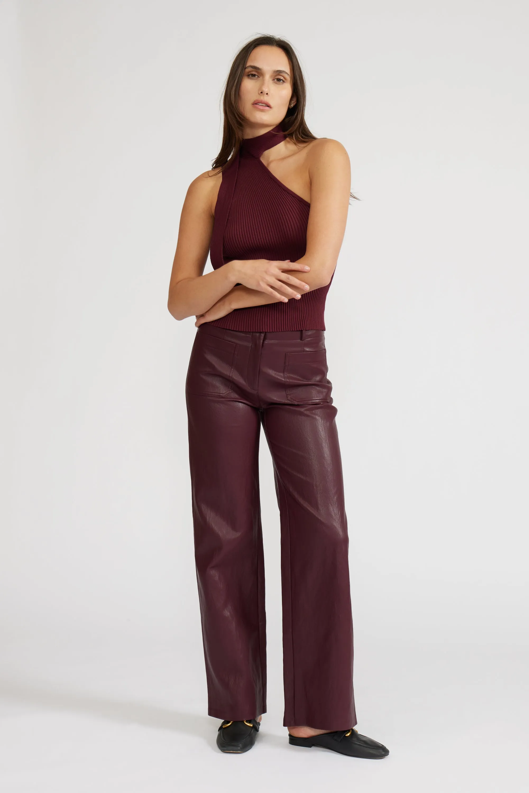 Selah Knit Top - Burgundy sold by Lucy Paris product image thumbnail 2