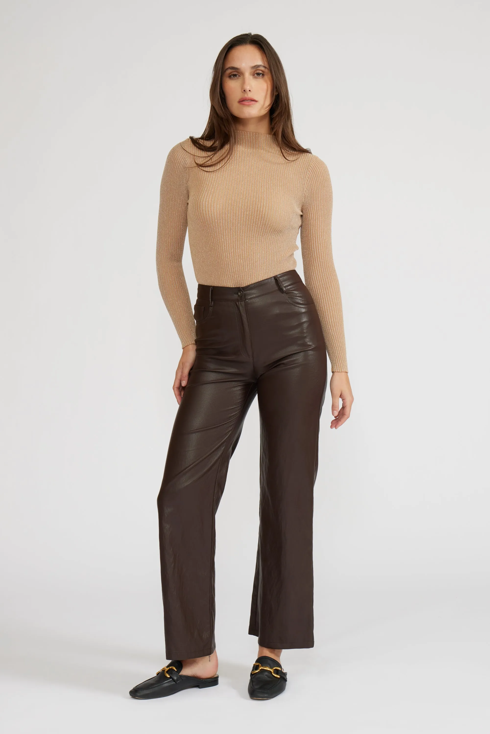 Pacie Knit Long Sleeve Top - Taupe sold by Lucy Paris product image thumbnail 2