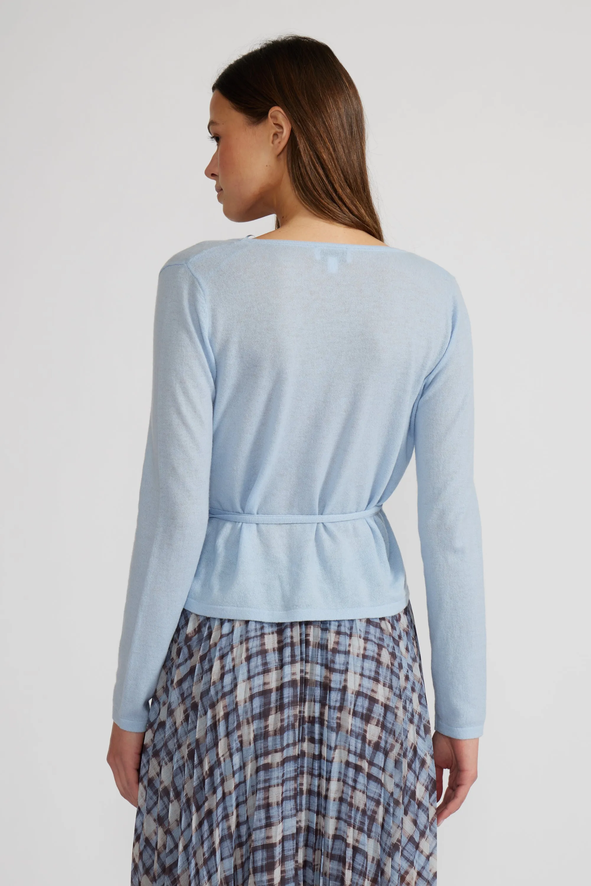 Dominic Faux Wrap Top - Sky Blue sold by Lucy Paris product image thumbnail 5