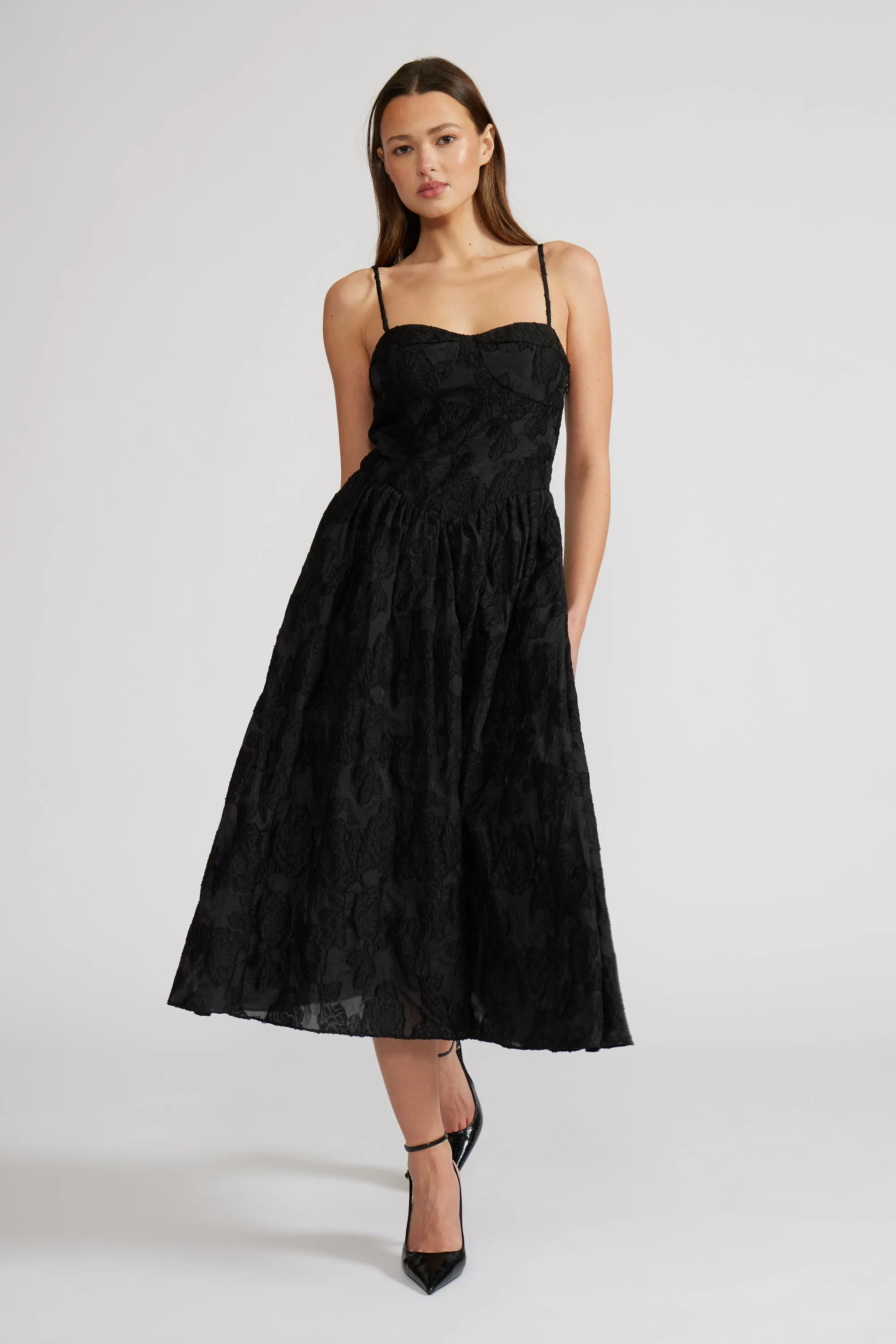 Ingrid Midi Dress - Black sold by Lucy Paris product image thumbnail 2