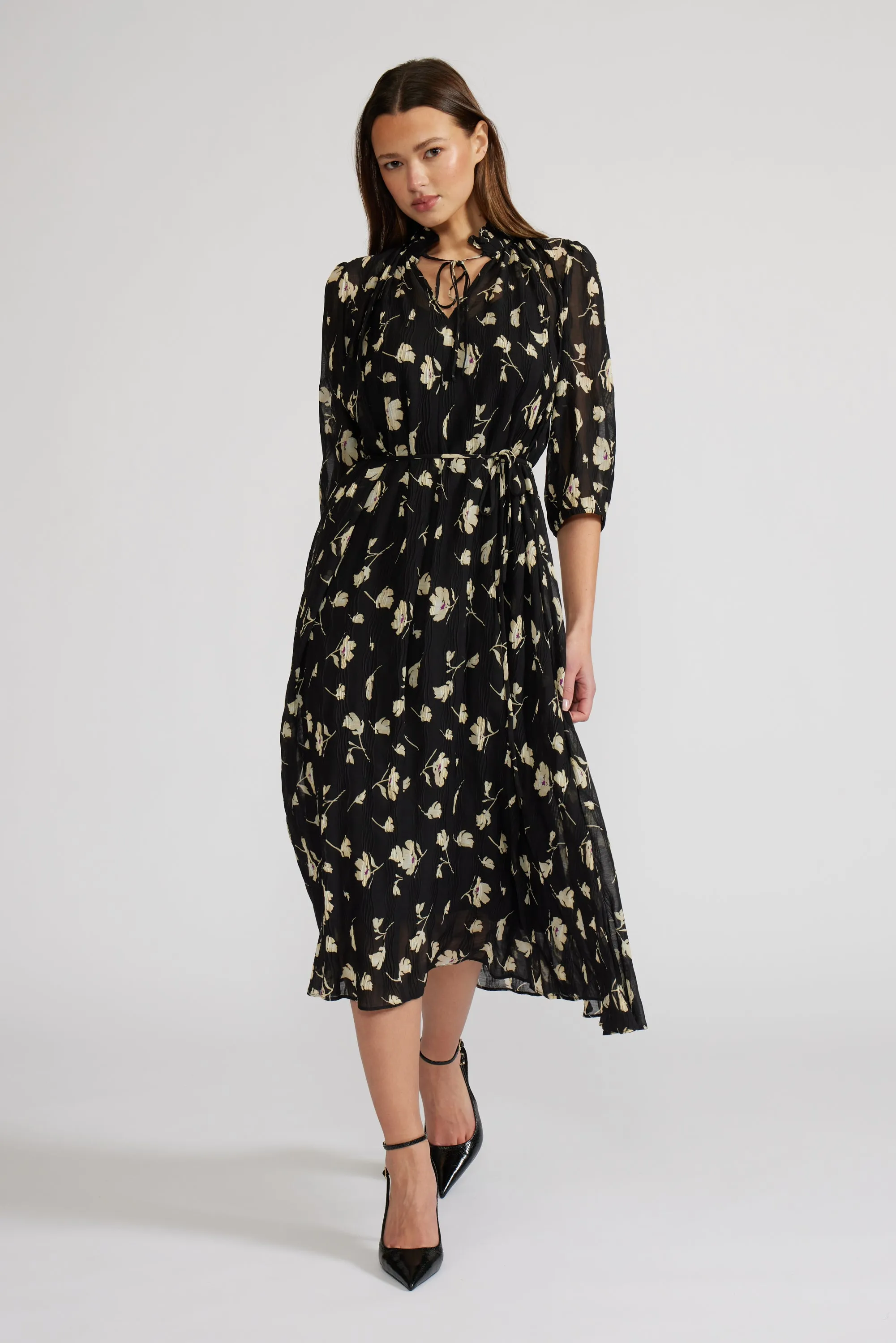 Dena Floral Dress - Black sold by Lucy Paris