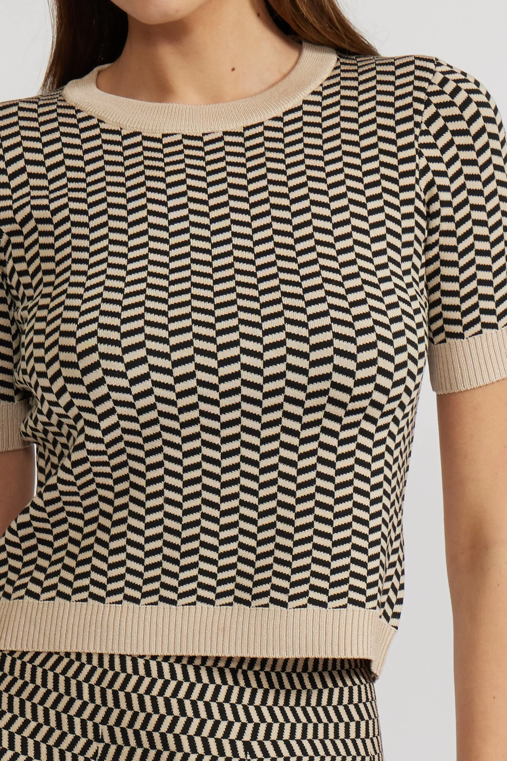 Warren Knit Top - Black Tan sold by Lucy Paris product image thumbnail 4