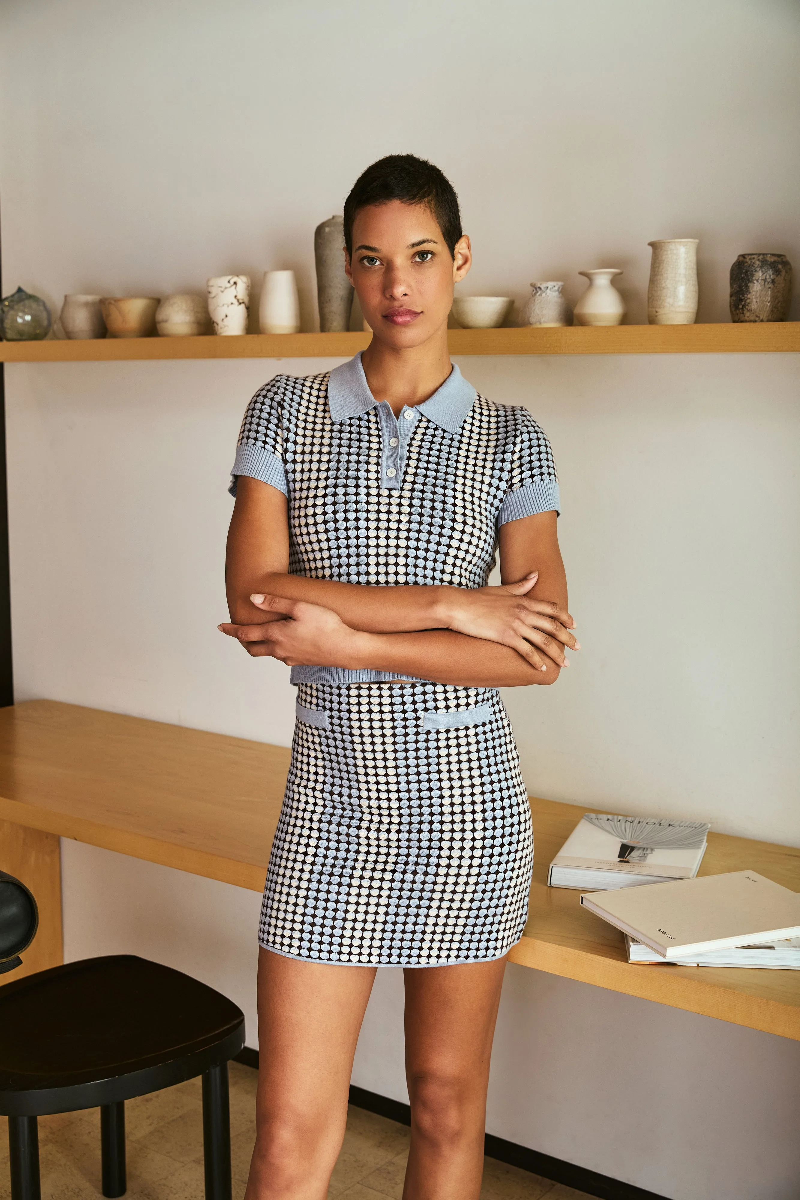 Vivian Knit Top - Blue sold by Lucy Paris product image thumbnail 2