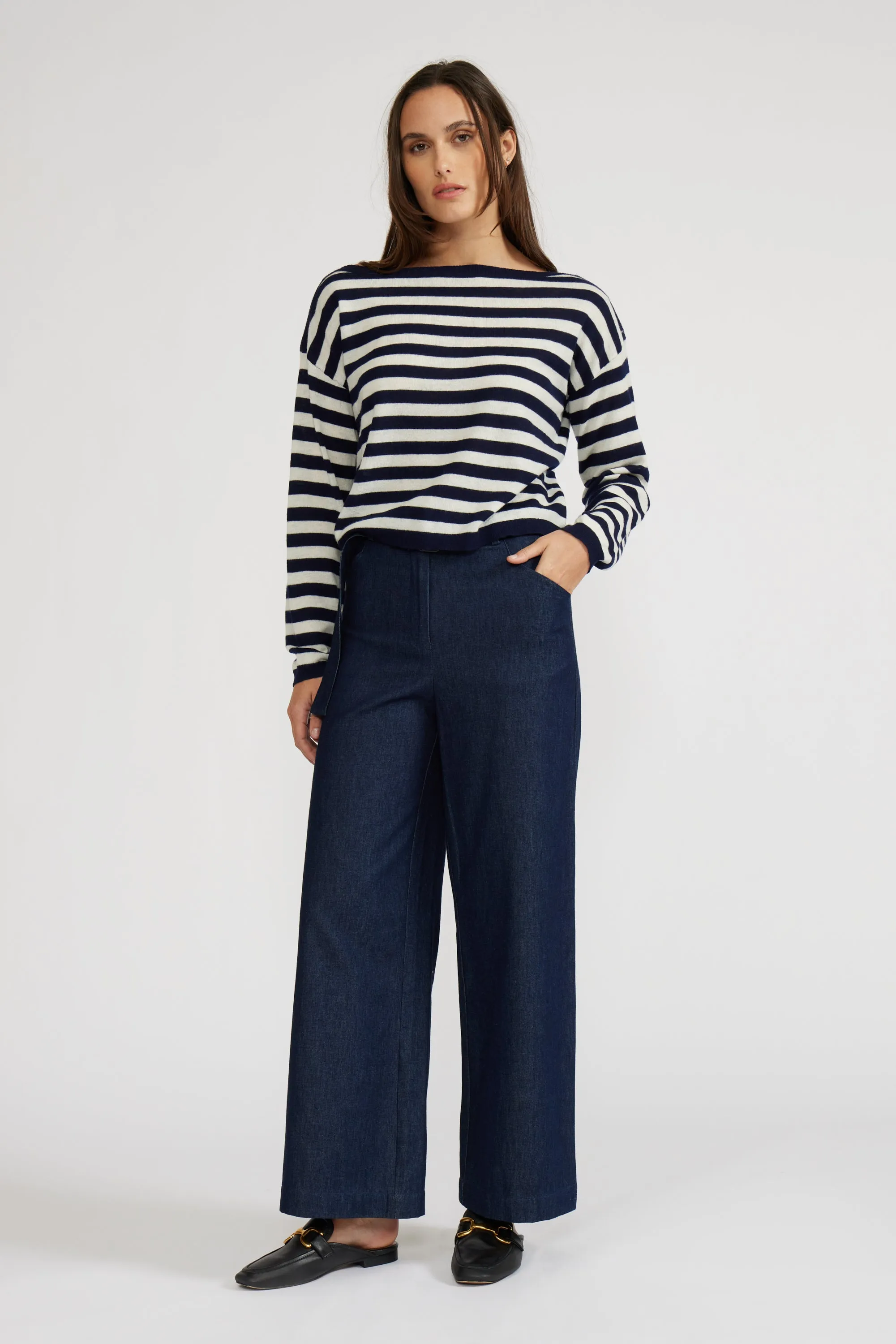 Danielle Denim Pant - Dark Blue sold by Lucy Paris product image thumbnail 2