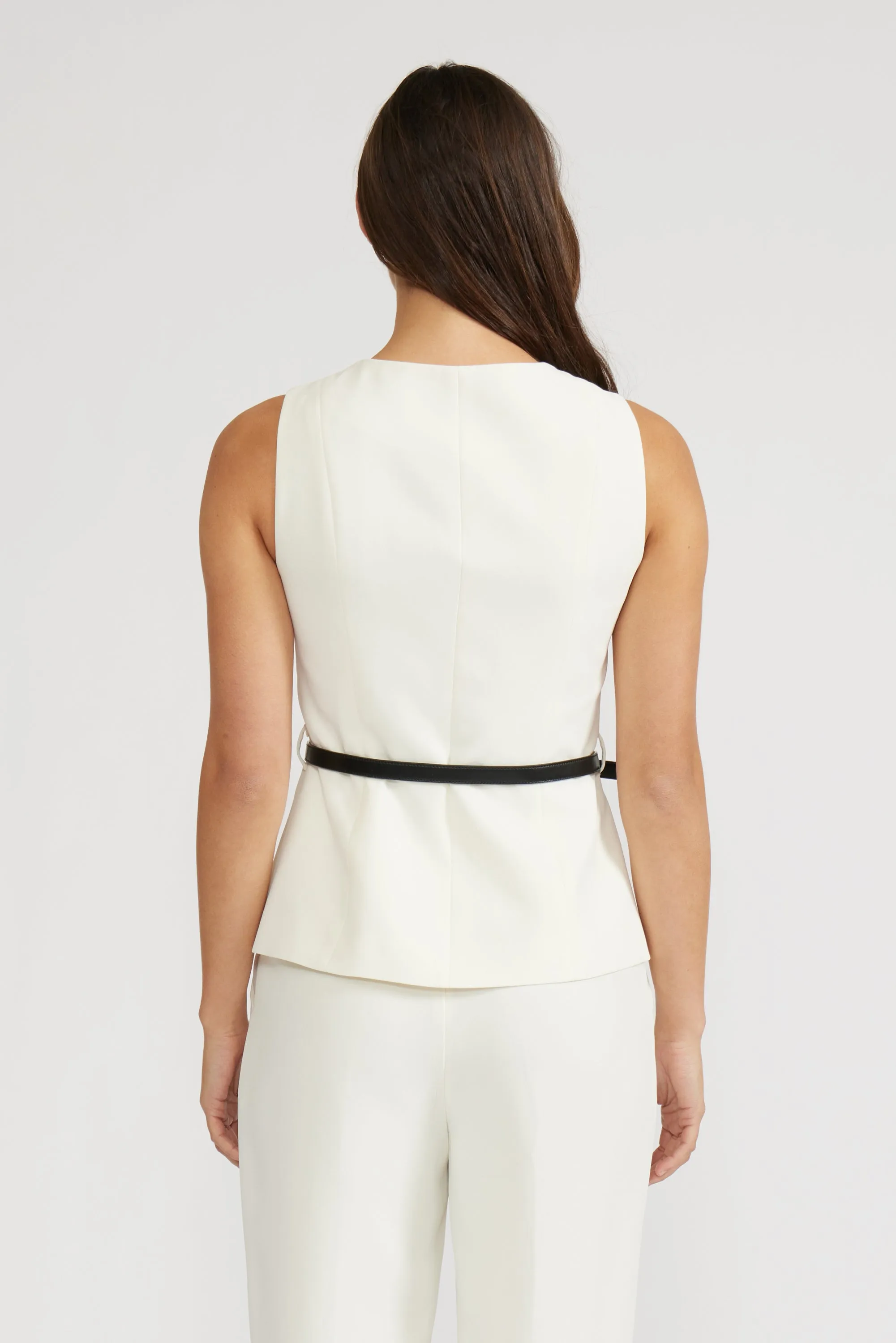 Anna Belted Vest - Ivory sold by Lucy Paris product image thumbnail 5