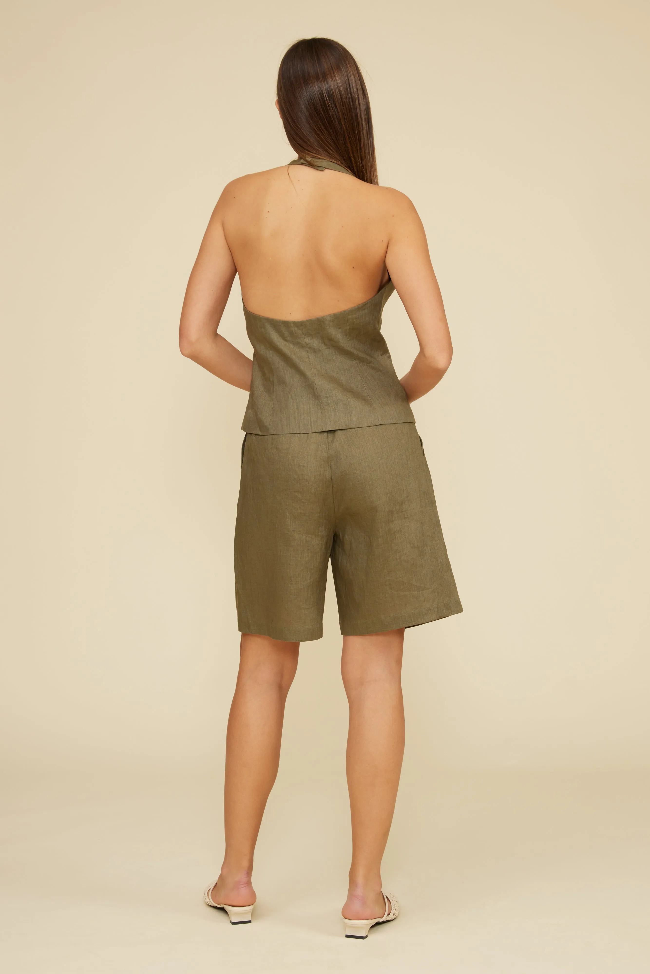 Inaya Halter Vest - Olive sold by Lucy Paris product image thumbnail 3