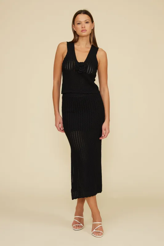 Nara Crochet Top - Black sold by Lucy Paris