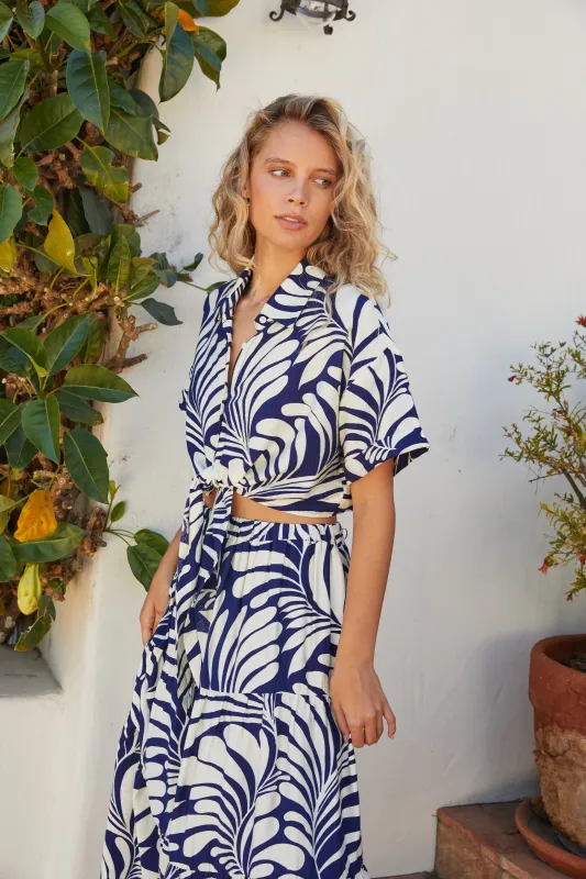 Emily Tie Top - Navy sold by Lucy Paris