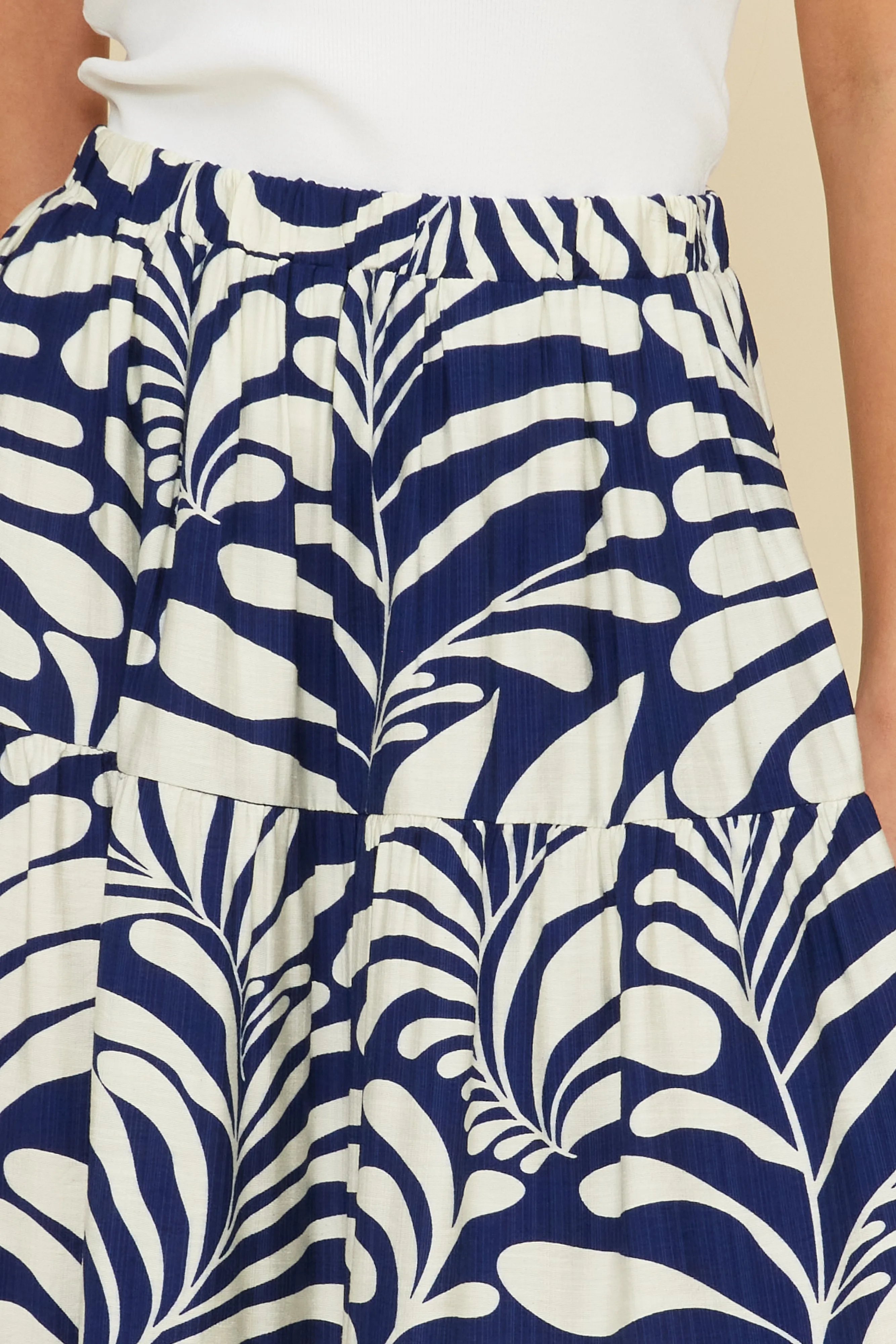 Bloom Midi Skirt - Navy sold by Lucy Paris product image thumbnail 5