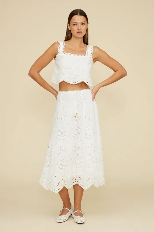 Sia Eyelet Top - White sold by Lucy Paris