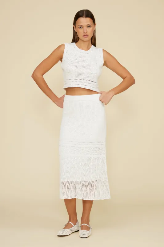 Marella Crochet Top - Ivory sold by Lucy Paris