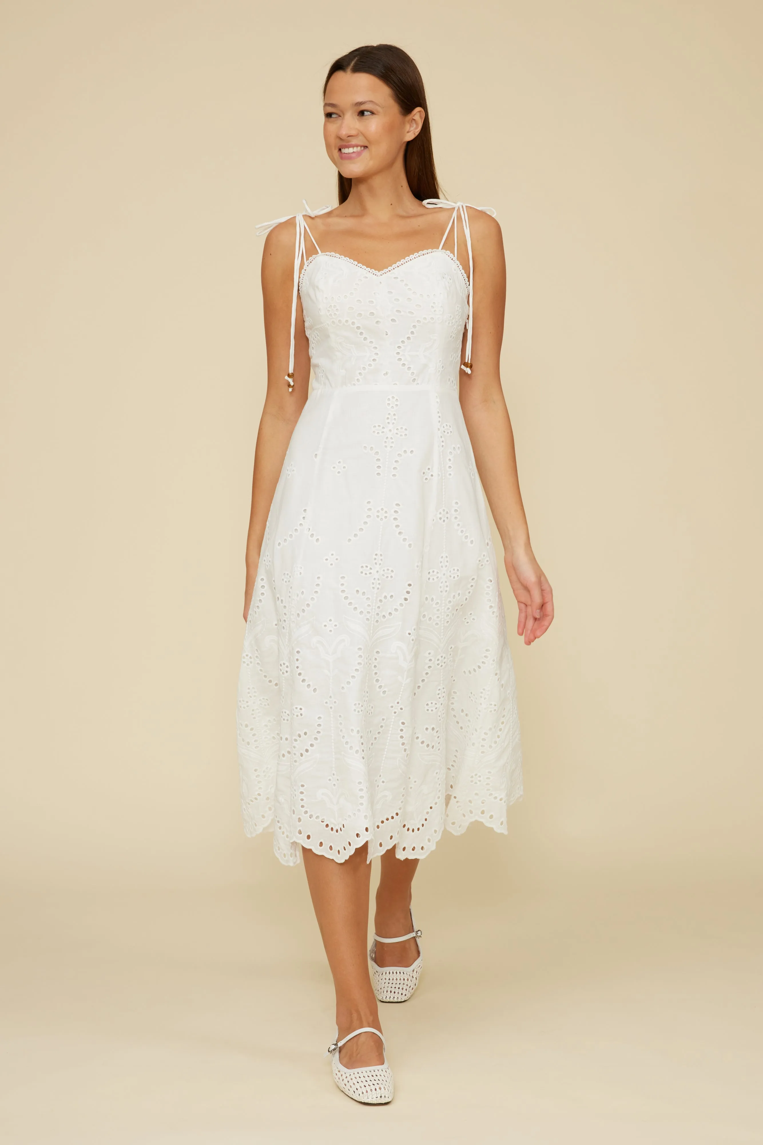 Marseline Midi Dress - White sold by Lucy Paris